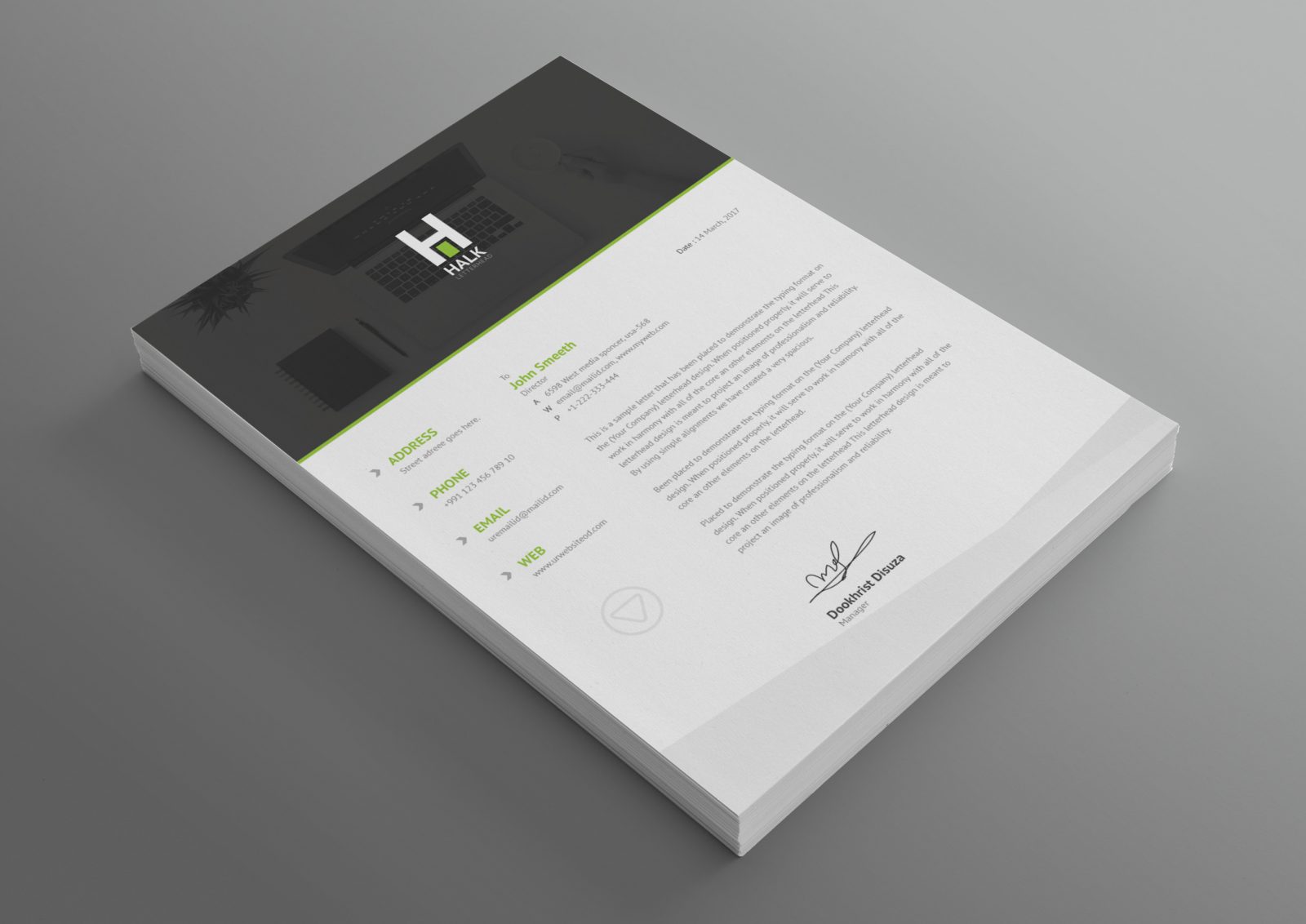 asclepius professional corporate letterhead template 001030