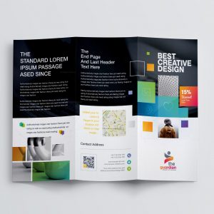 best creative corporate tri fold brochure template 001211 template