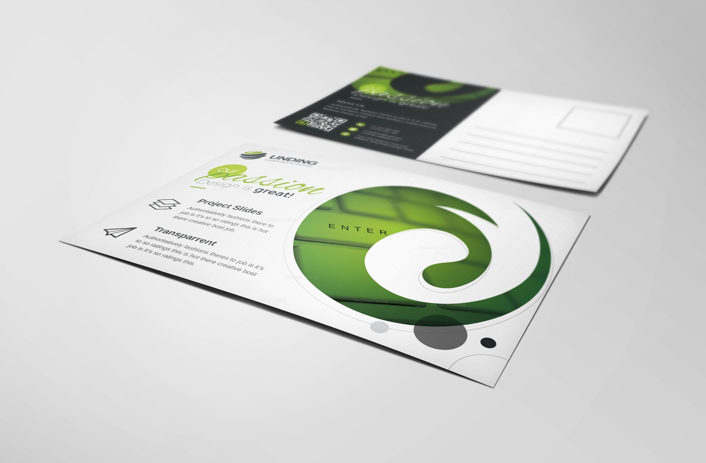 cyclone modern elegant postcard template 3