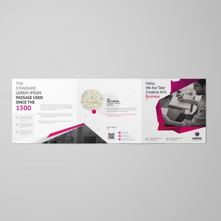 fancy elegant corporate square tri fold brochure 001157 fancy brochure templates