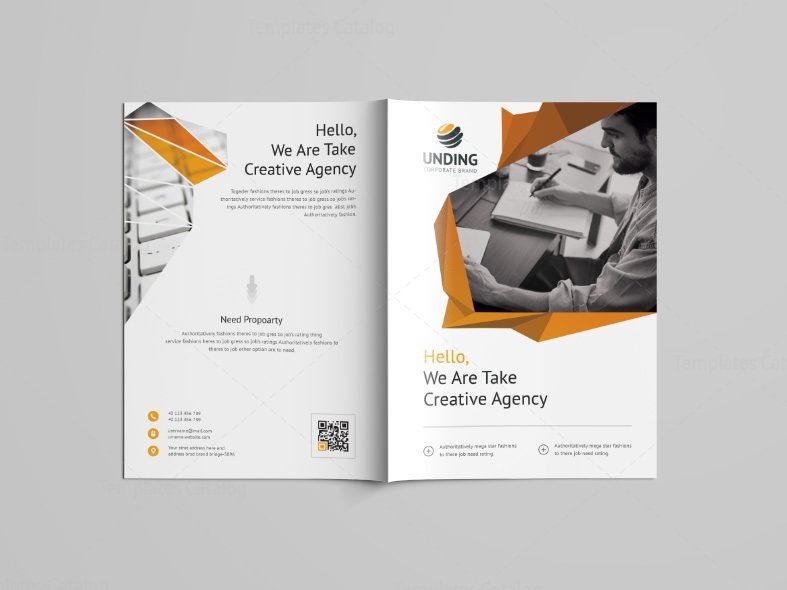 fancy professional bi fold brochure template 001099 template catalog