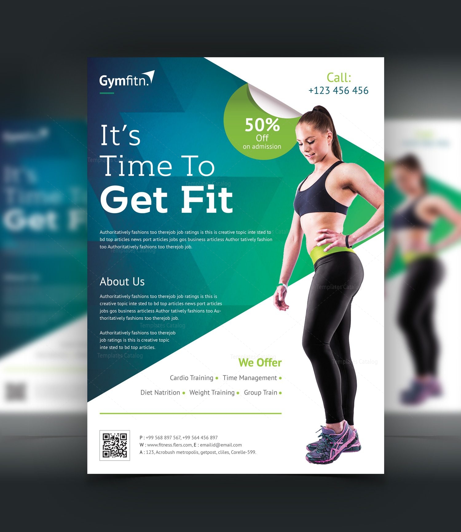 modern professional fitness center flyer template 001045 template fast fitness flyers