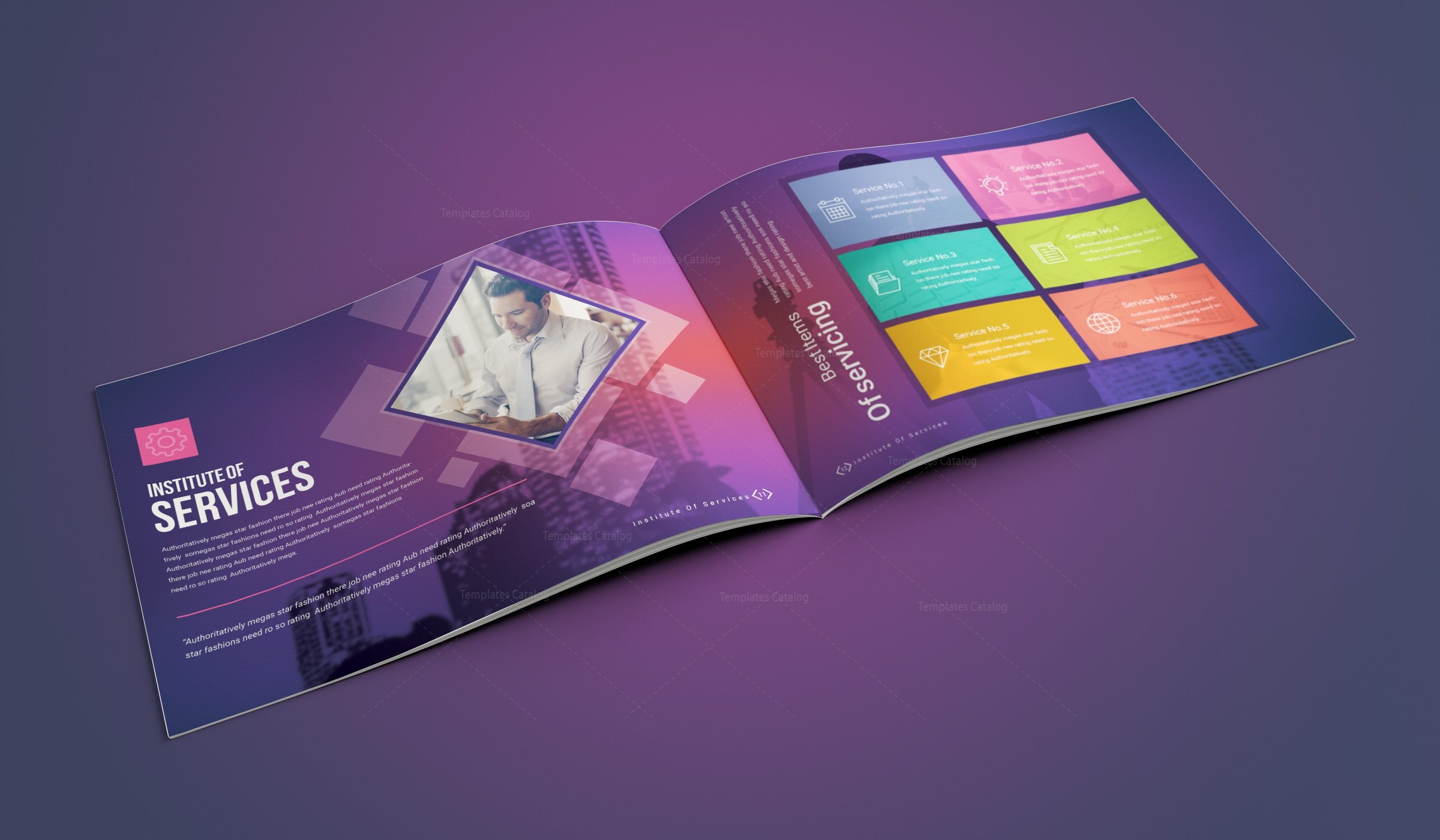 16 pages neptune corporate landscape brochure template 001194
