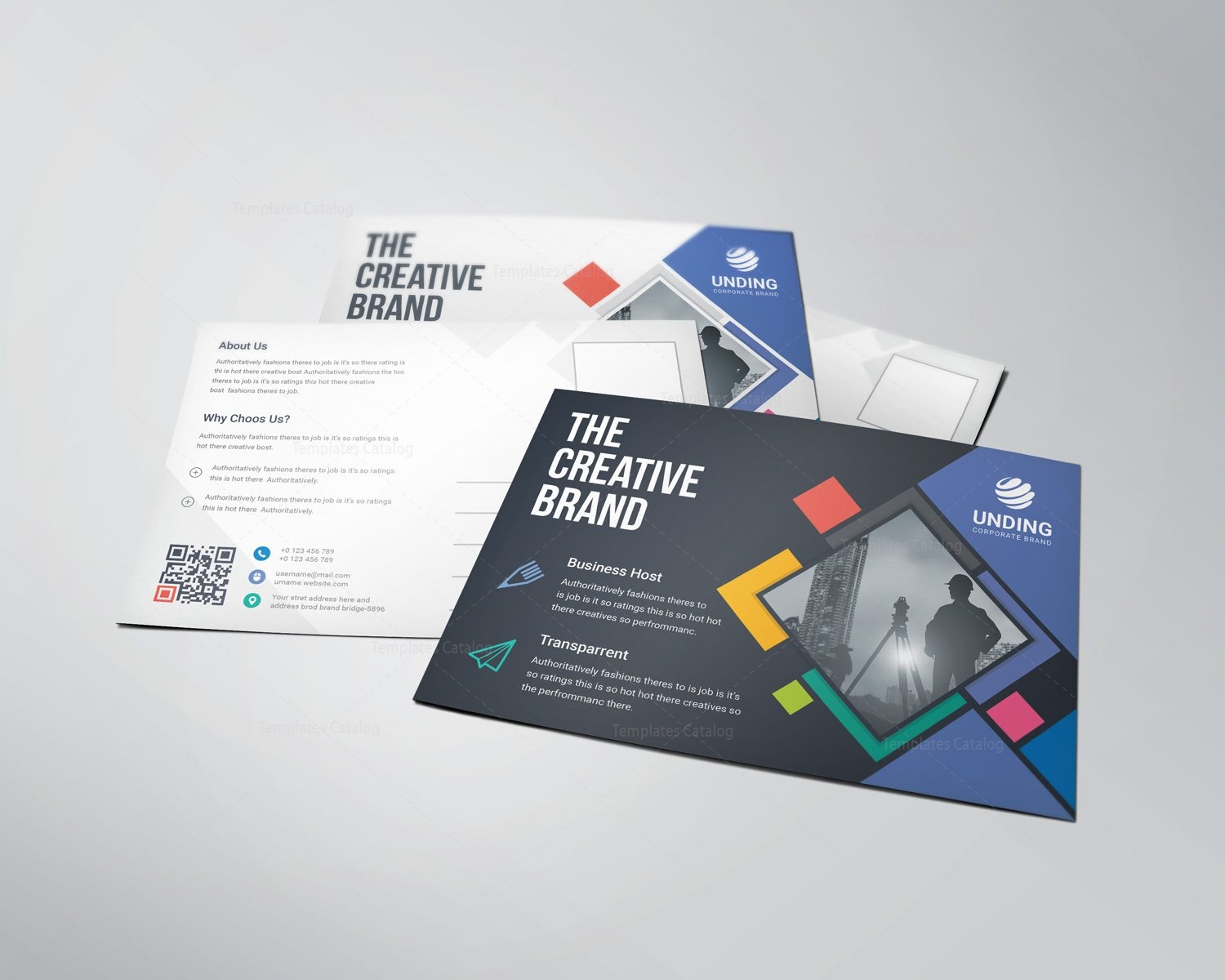 Neptune Professional Stylish Postcard Template 001148 Template Catalog Professional Postcard Templates