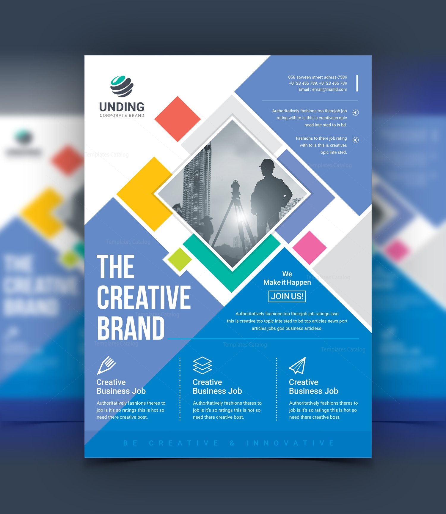 neptune stylish premium business flyer template 001080 template how to make an email flyer