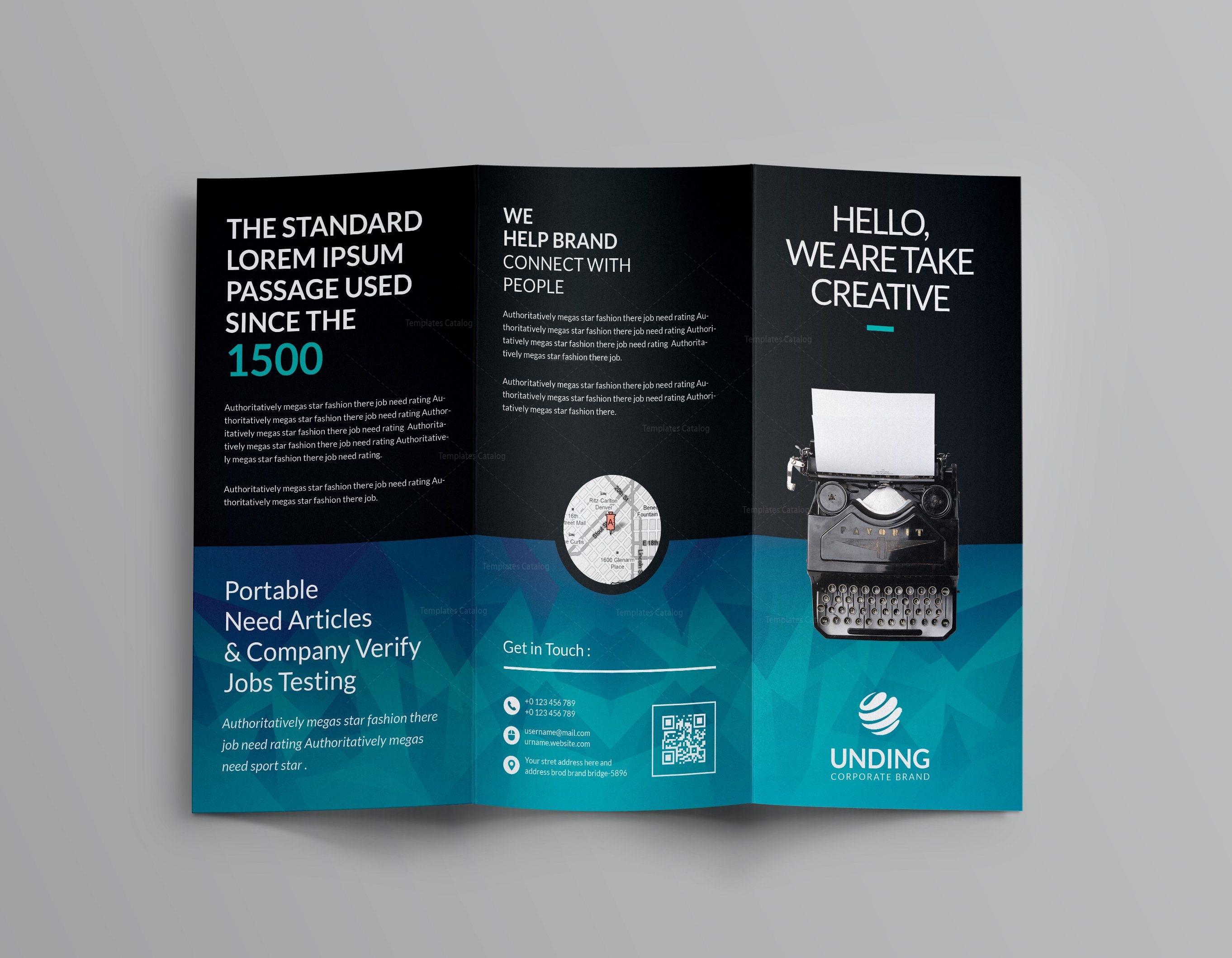 corporate tri fold brochure template