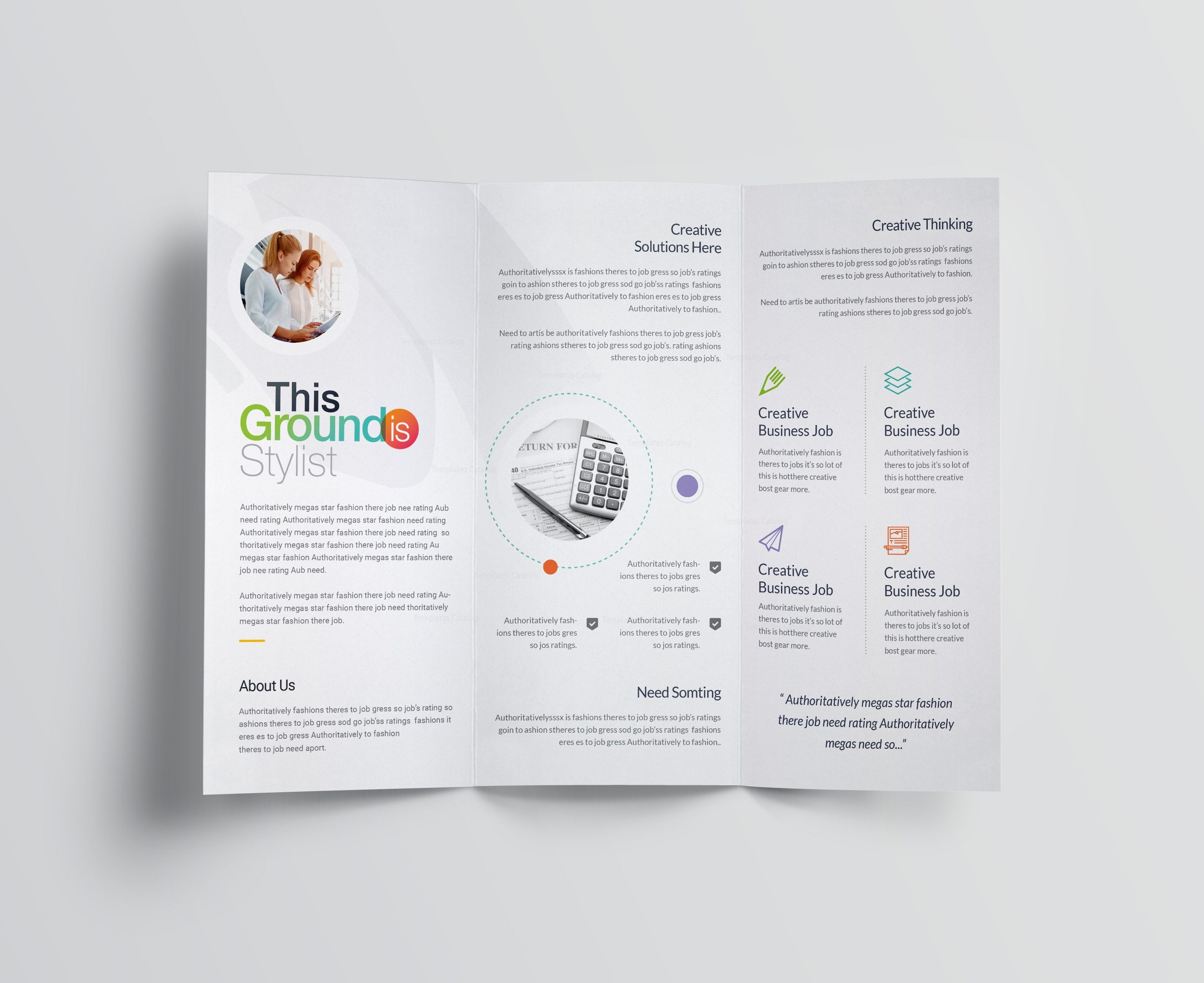 corporate tri fold brochure template