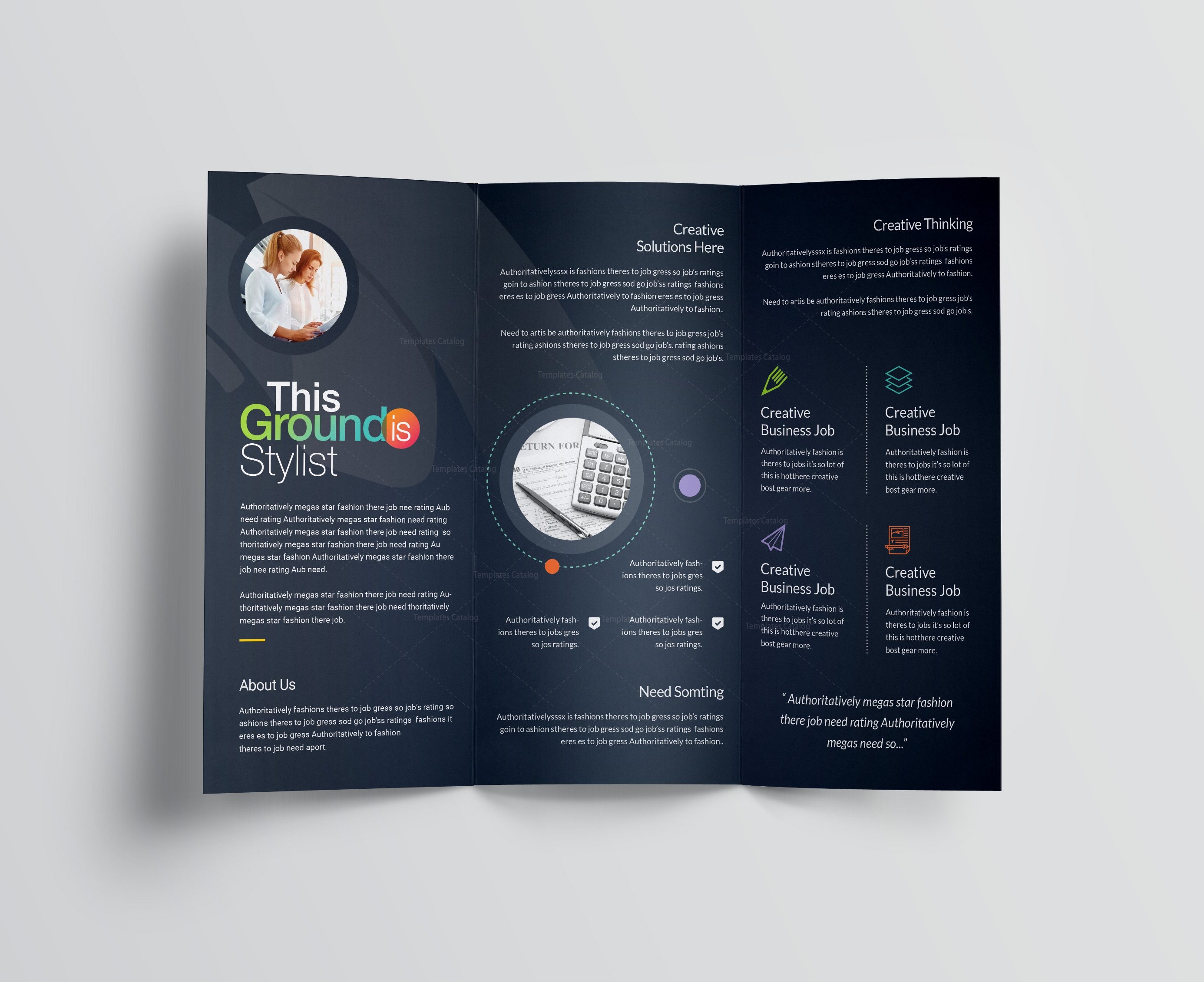 corporate tri fold brochure template