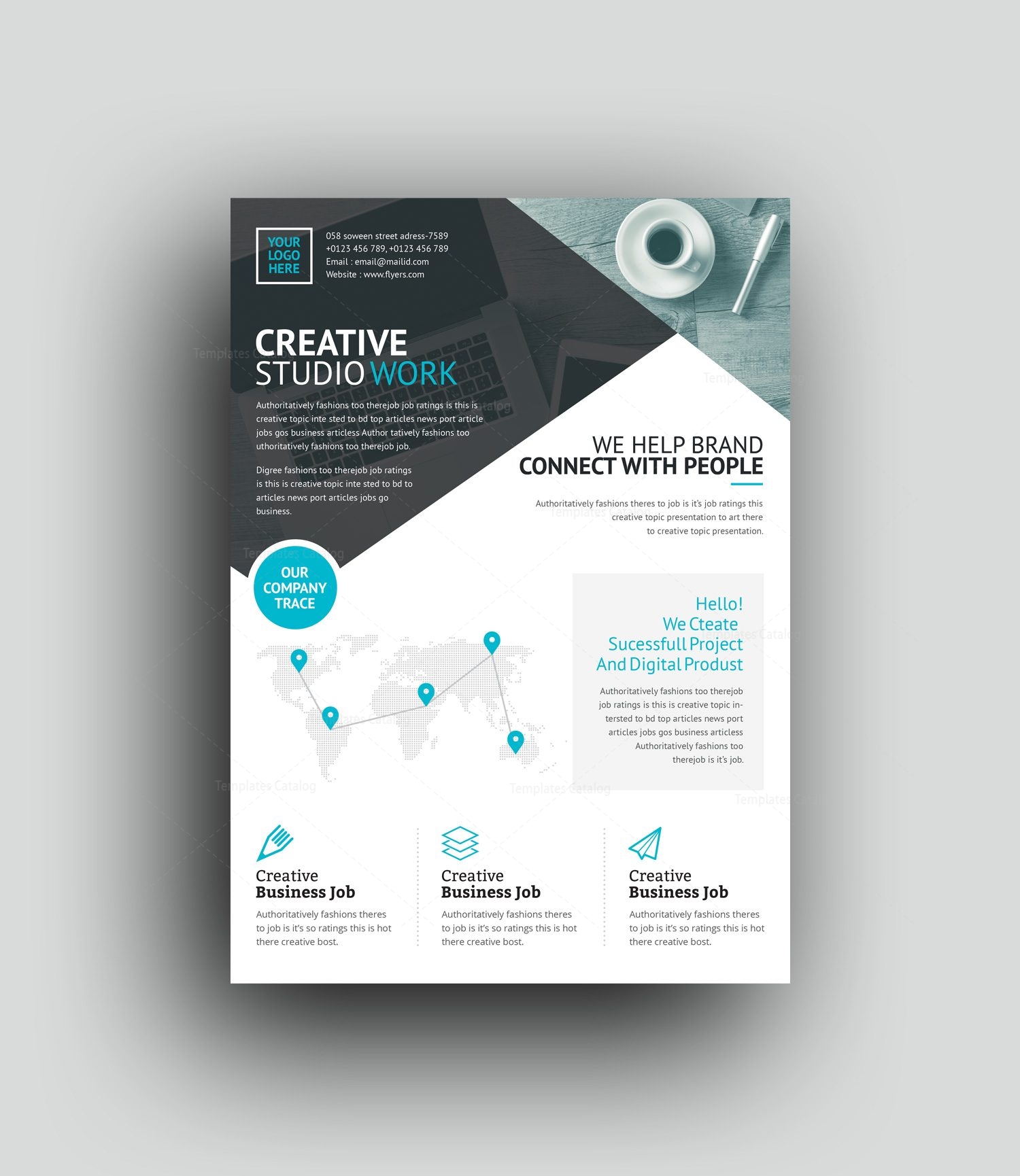 tartarus professional corporate flyer template 001016 professional fliers