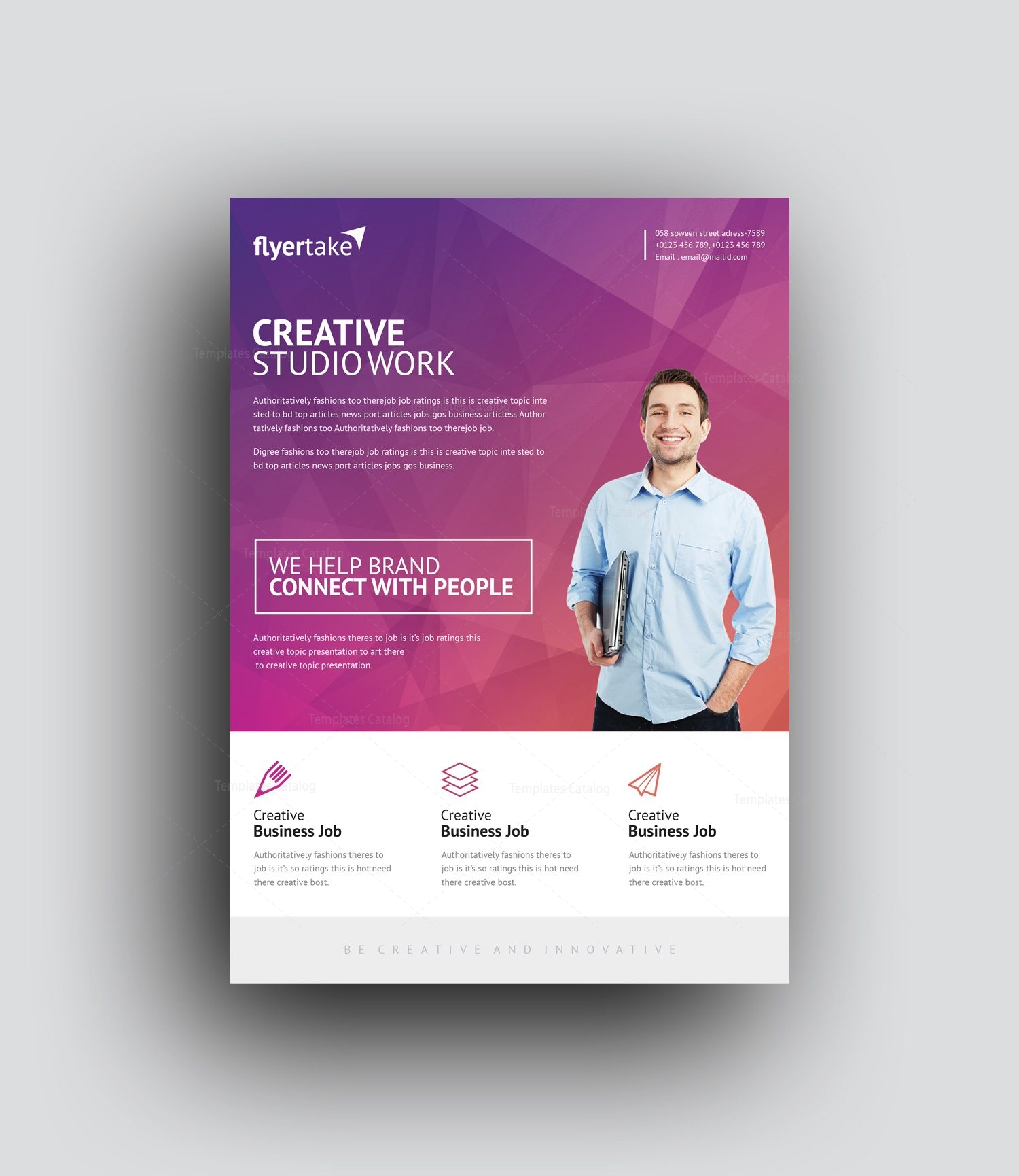 thanatos stylish professional corporate flyer template 001017