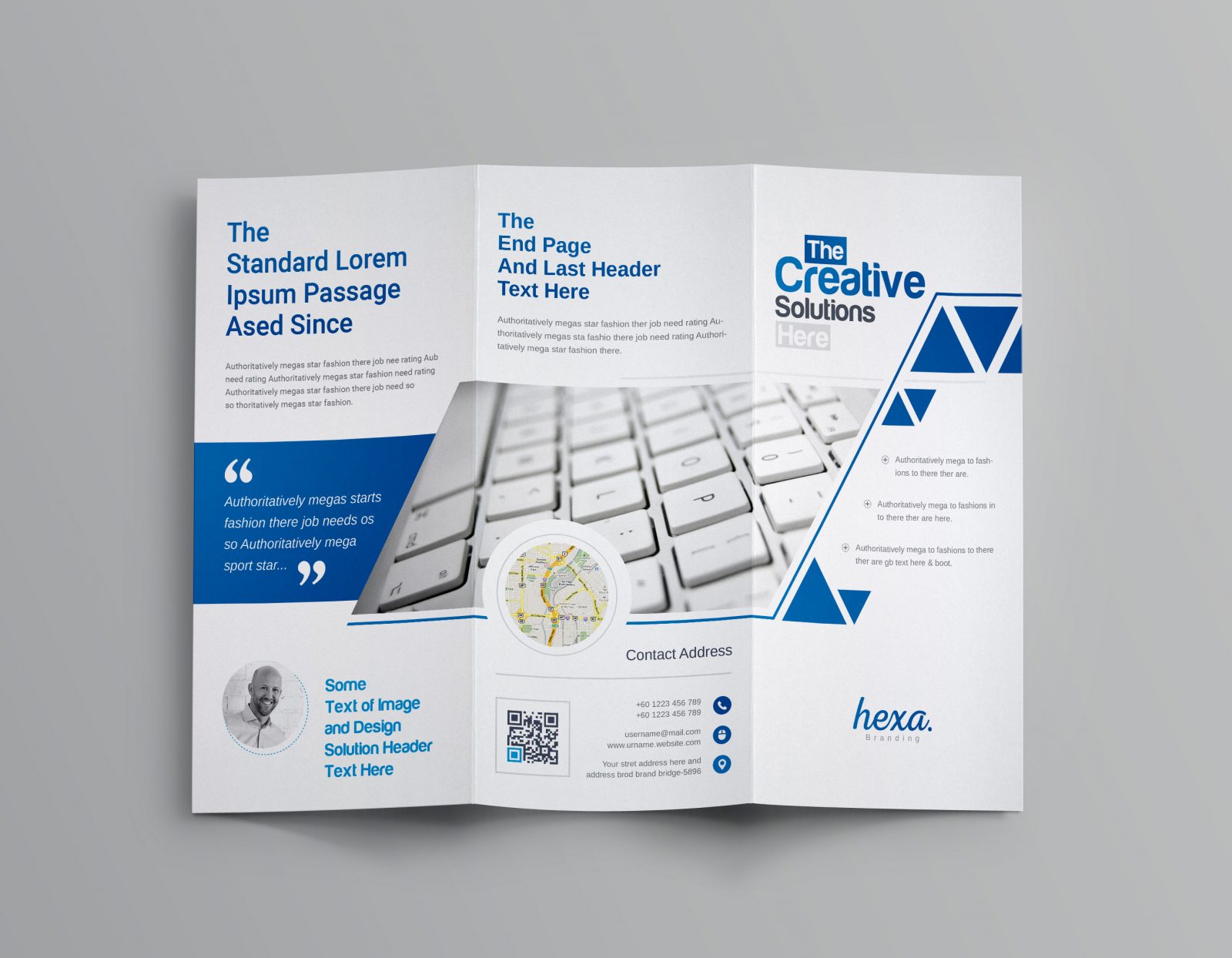 Uranus Professional Corporate Tri Fold Brochure Template 001206