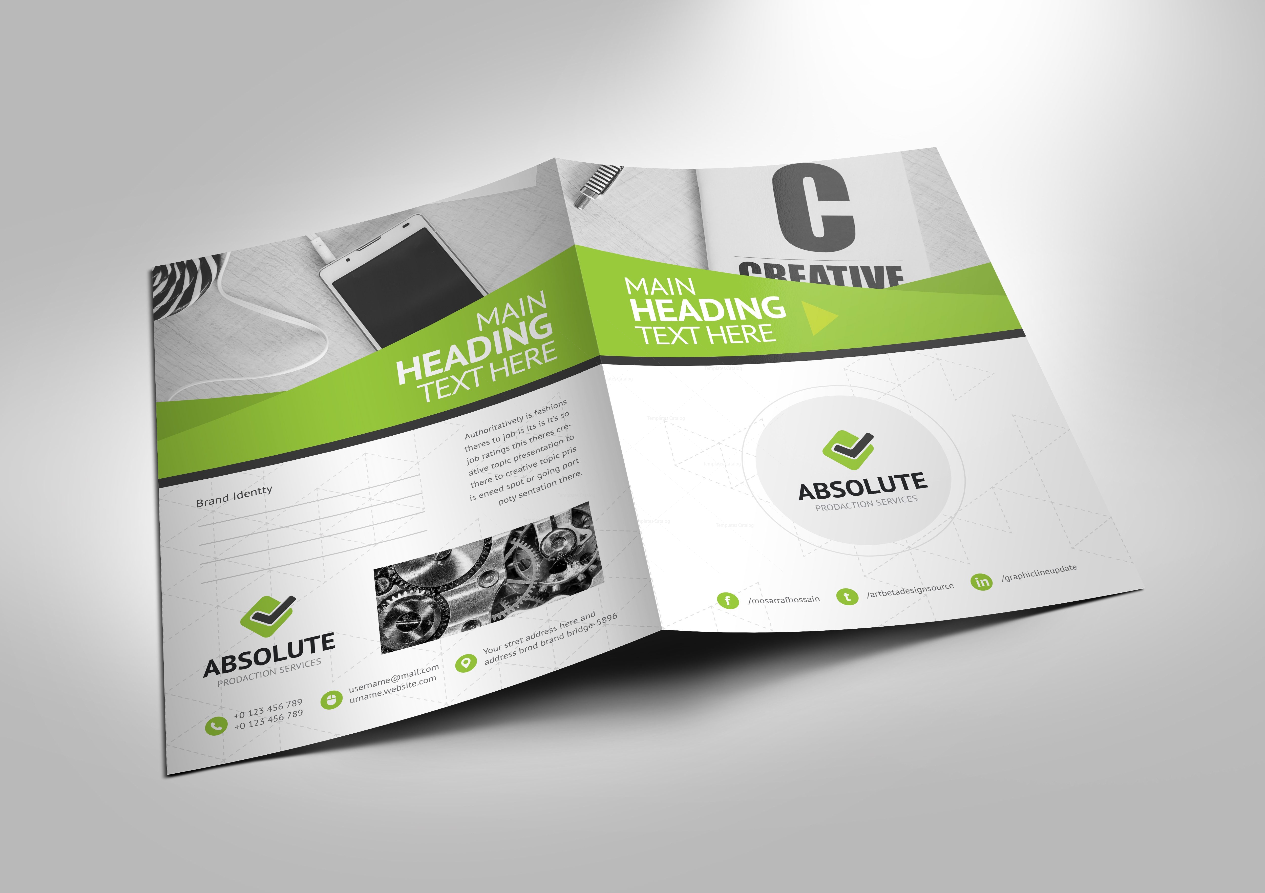 Versatile Professional Corporate Presentation Folder Template 001227