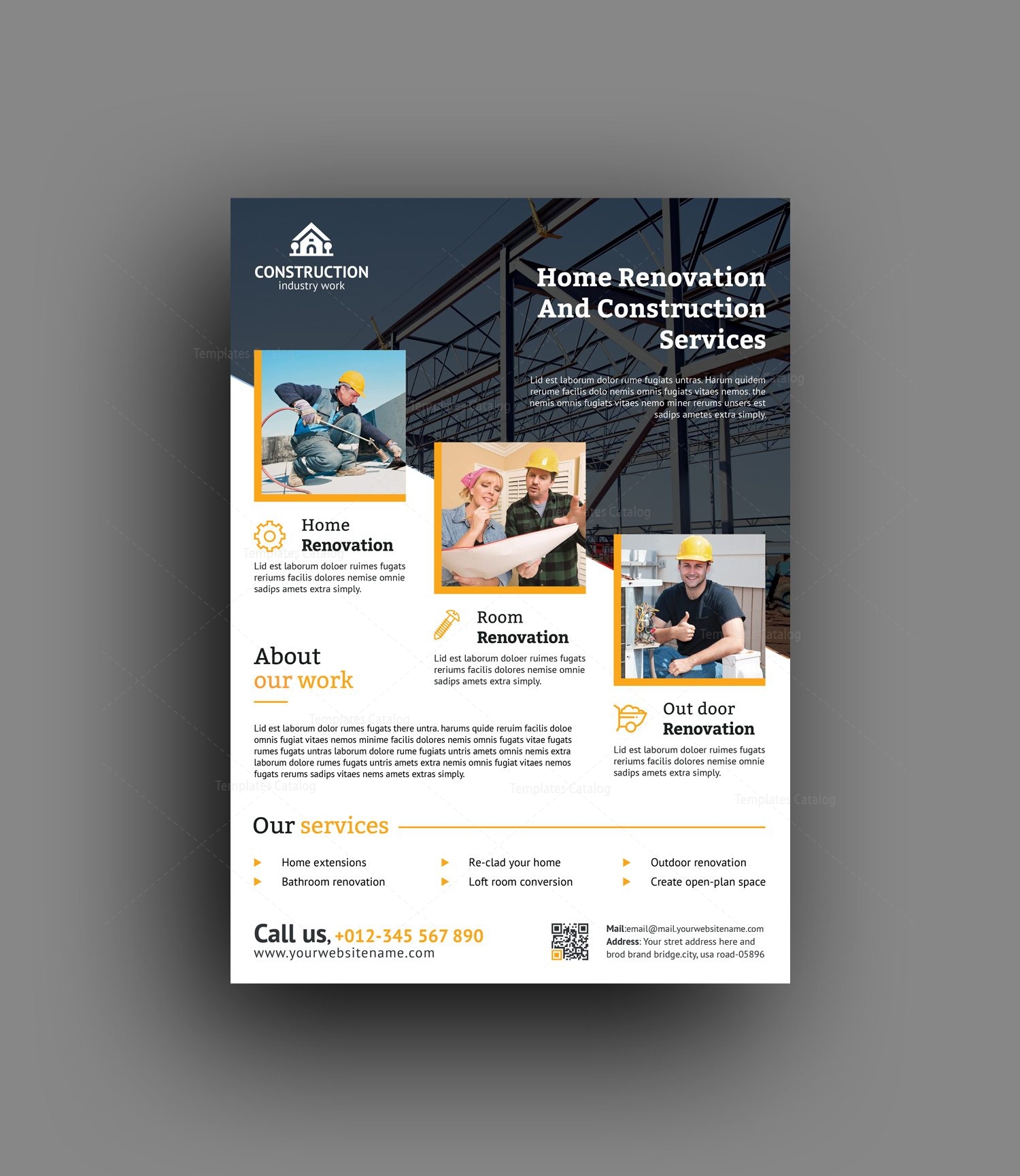 best construction flyer design template 001492 template catalog