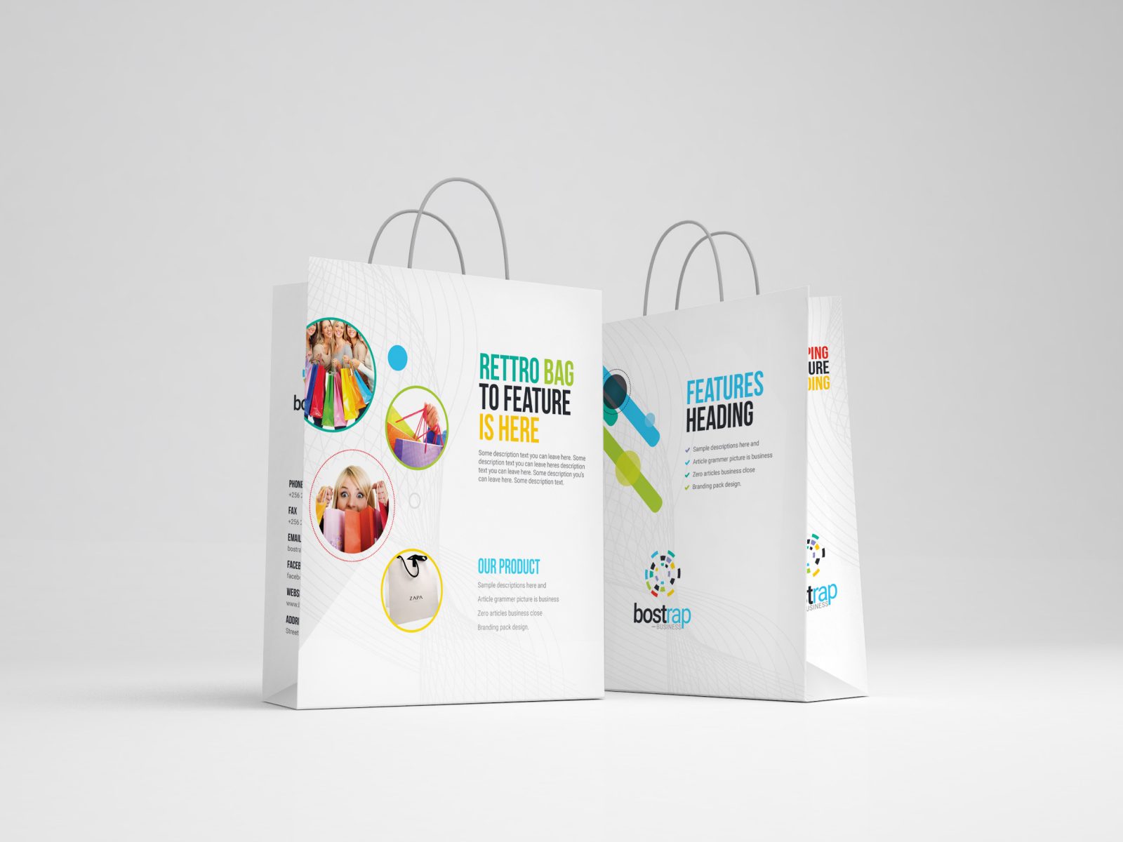 Colorful Ping Bag Template 3 Catalog