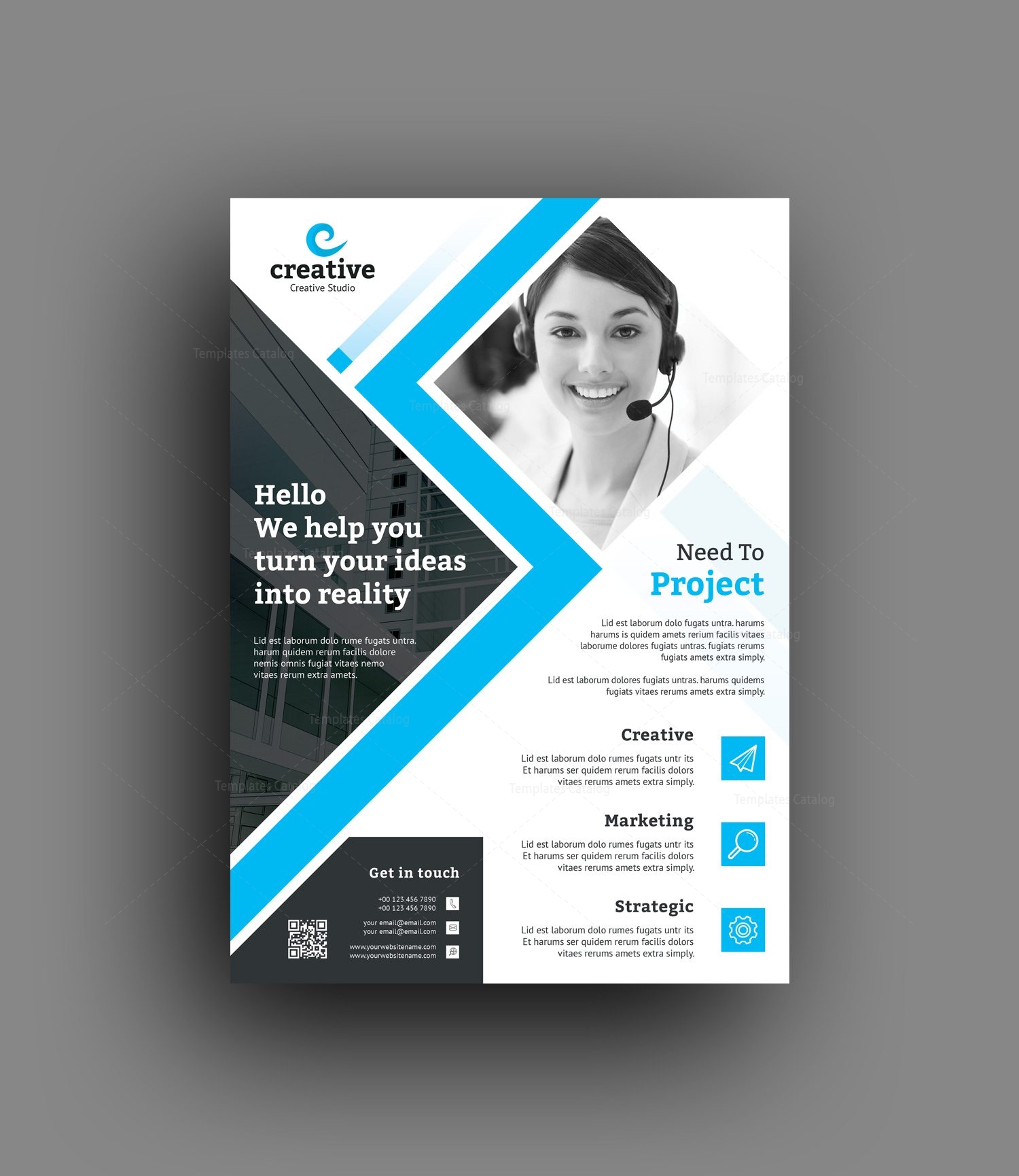 Edison Modern Business Corporate Flyer Template 001420 Template Catalog