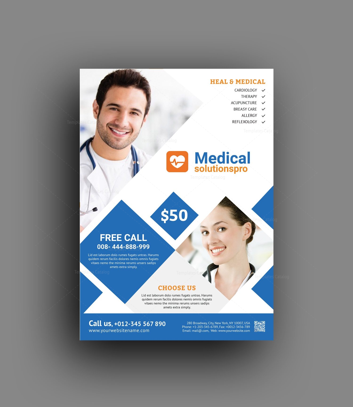 elegant medical flyer template 2
