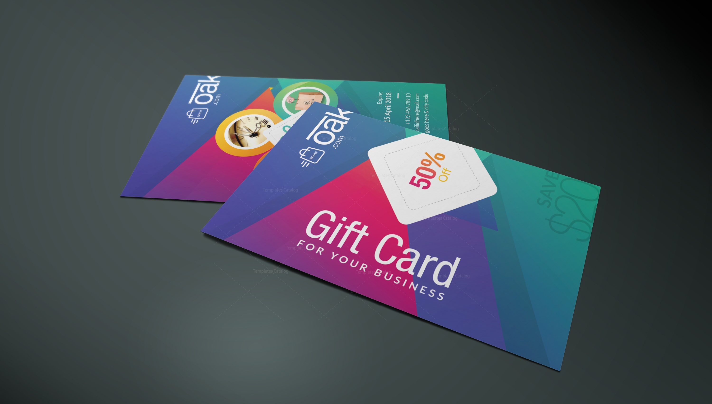 Excellent Corporate Gift Card Template 001254 Template Catalog