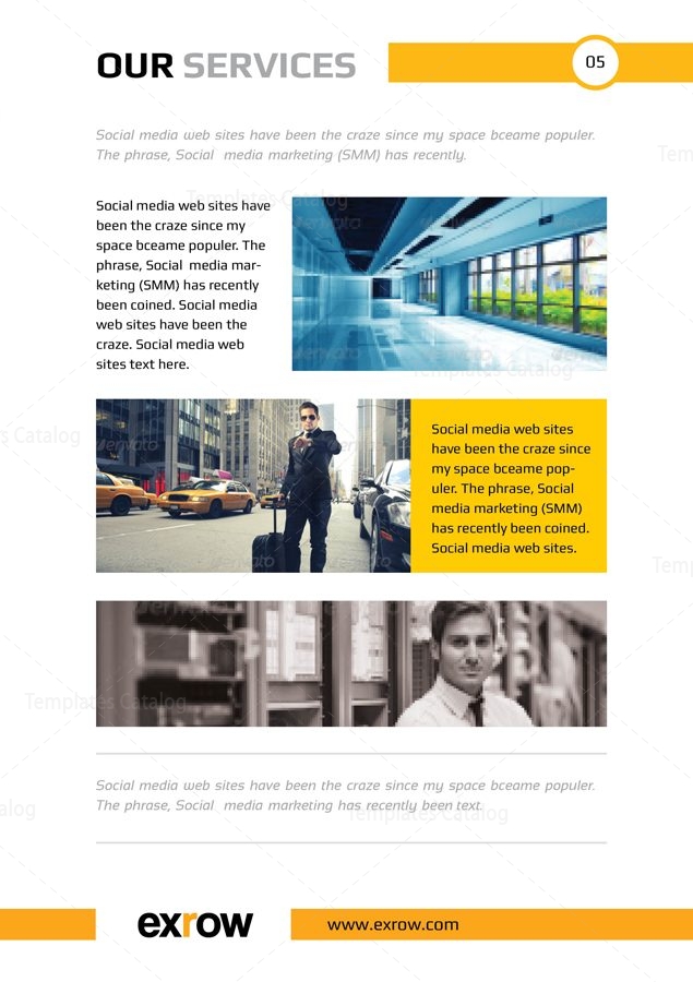 website catalog template