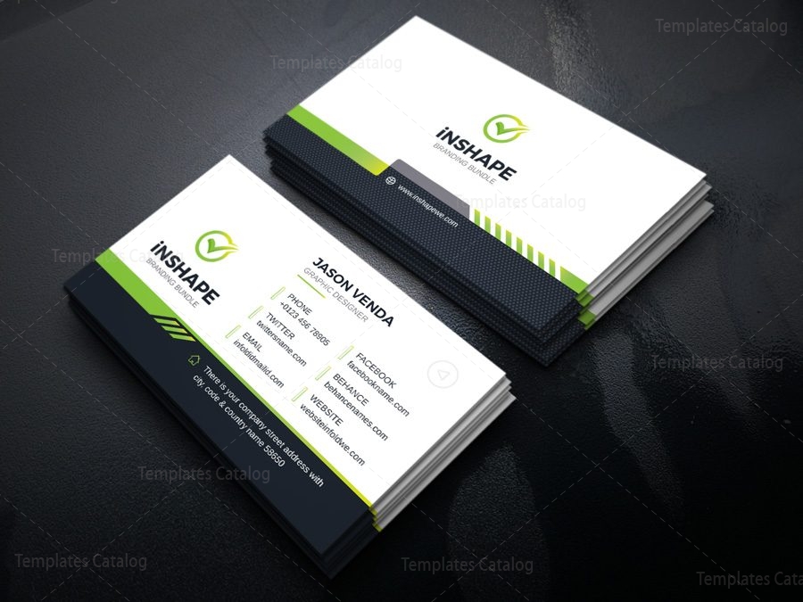 inshape creative corporate business card template 001428 template