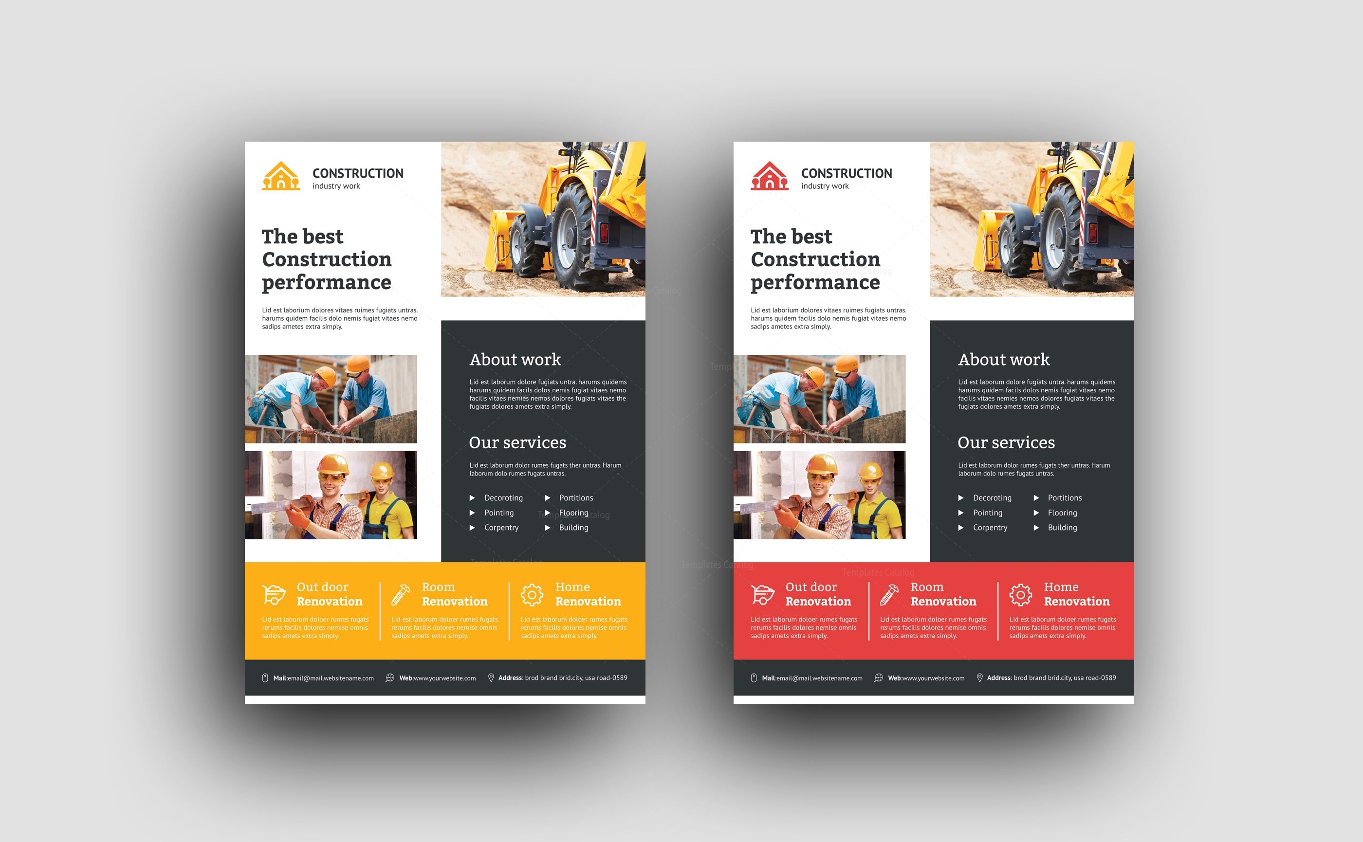 modern construction flyer design template 001494 template catalog