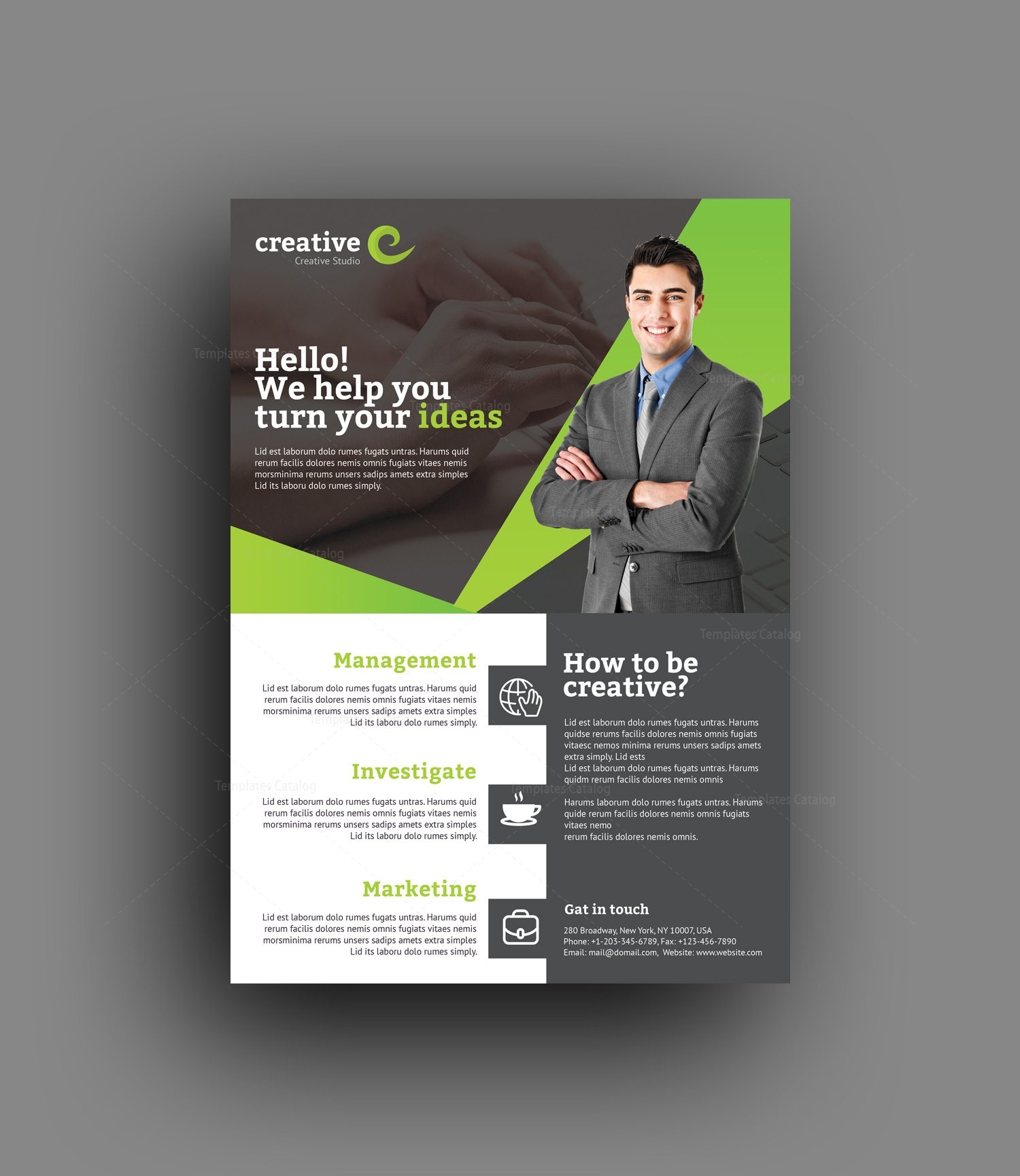 orlando creative professional flyer template 001388 template catalog fax advertising flyers