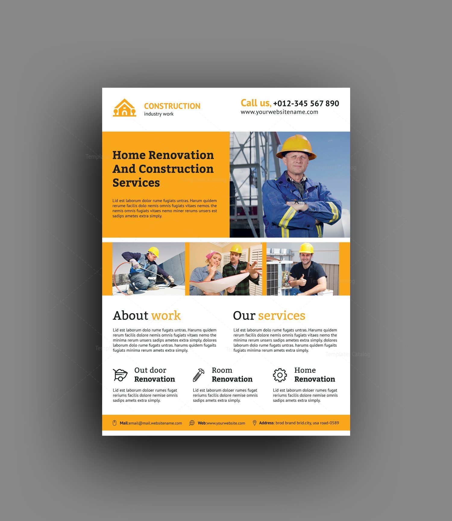 renovation construction flyer design template 001491 template catalog
