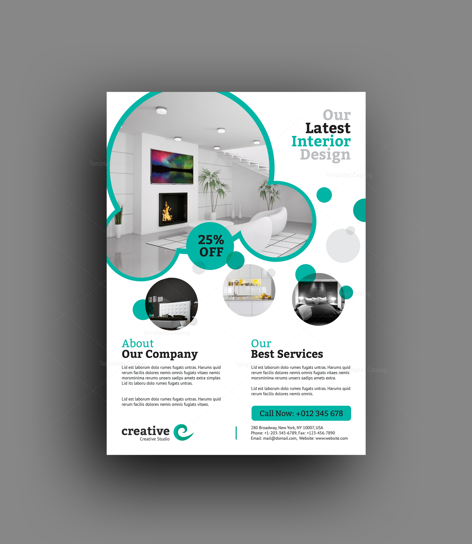 sydney stylish interior design flyer template 001383 template catalog