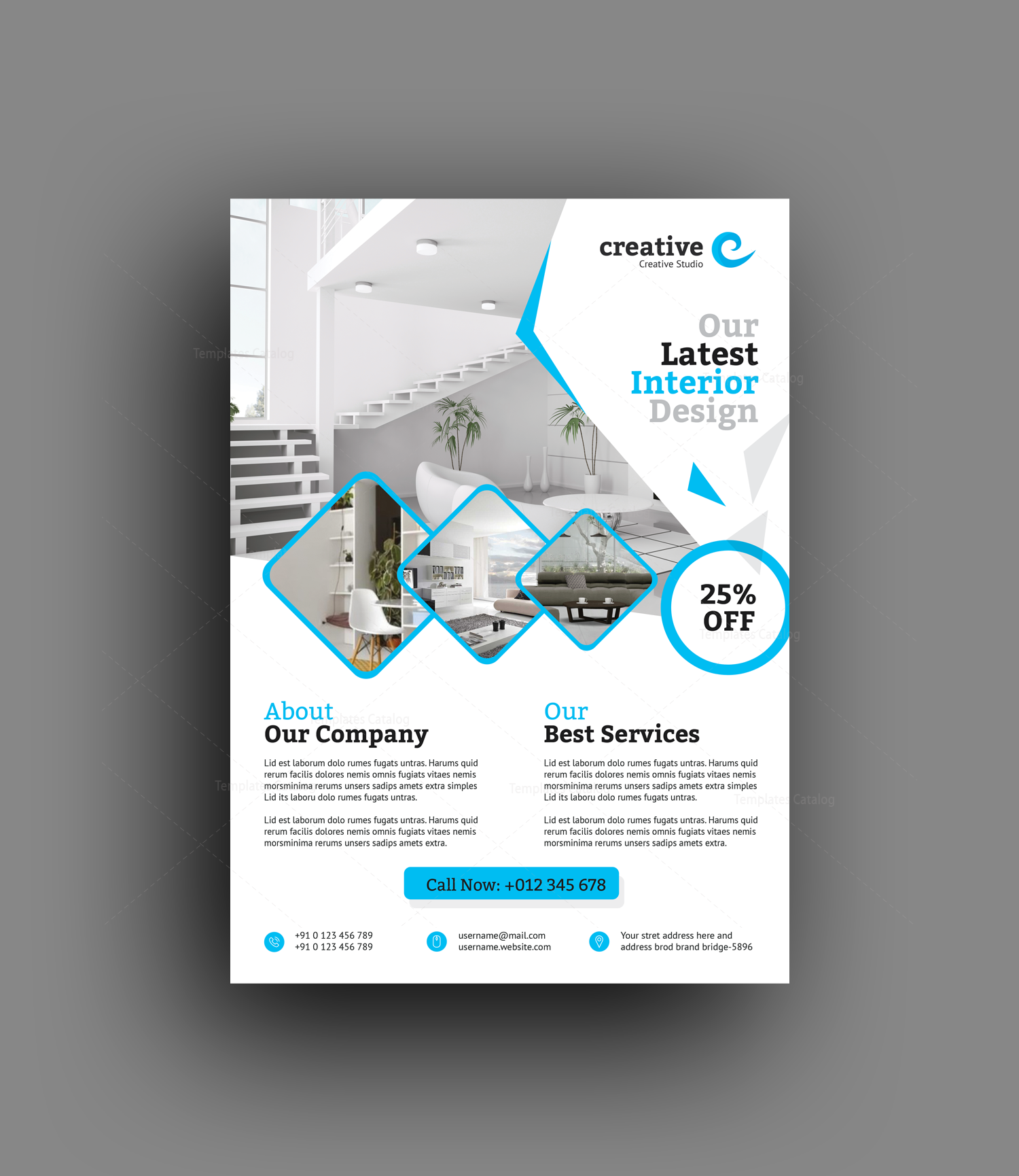 Toronto Elegant Interior Design Flyer Template 2 - Template Catalog