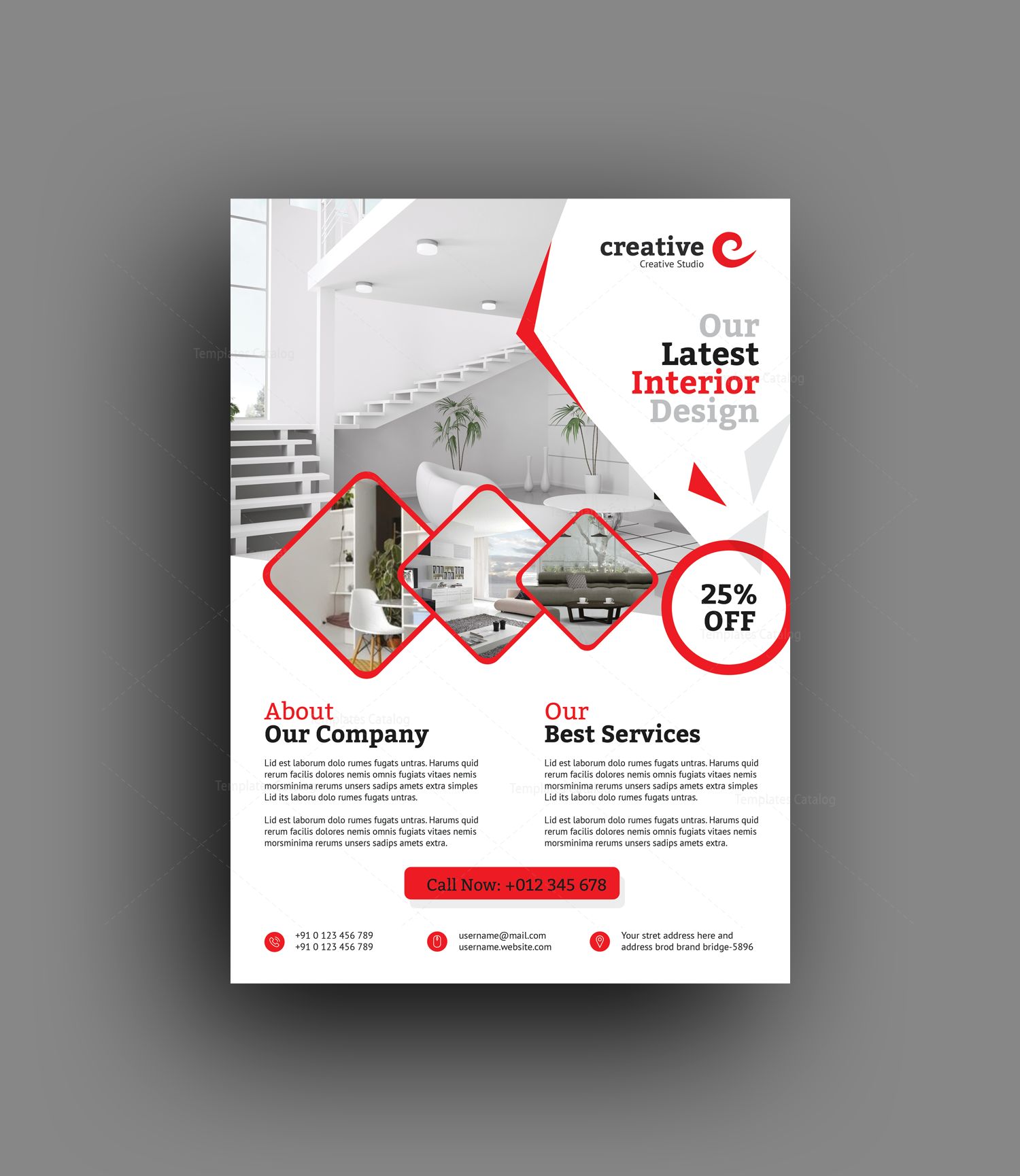 toronto elegant interior design flyer template 8 template catalog flyer interior design