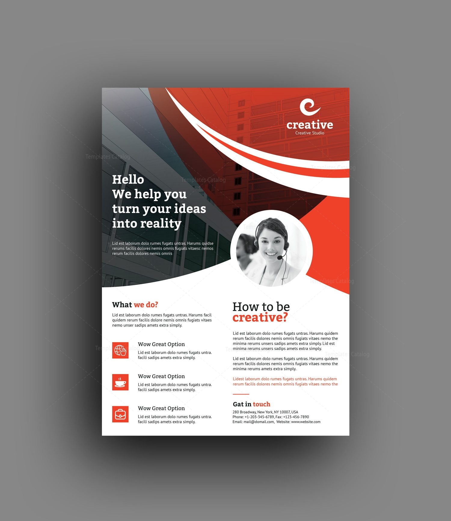 washington modern business corporate flyer template 001421 business flyer design templates