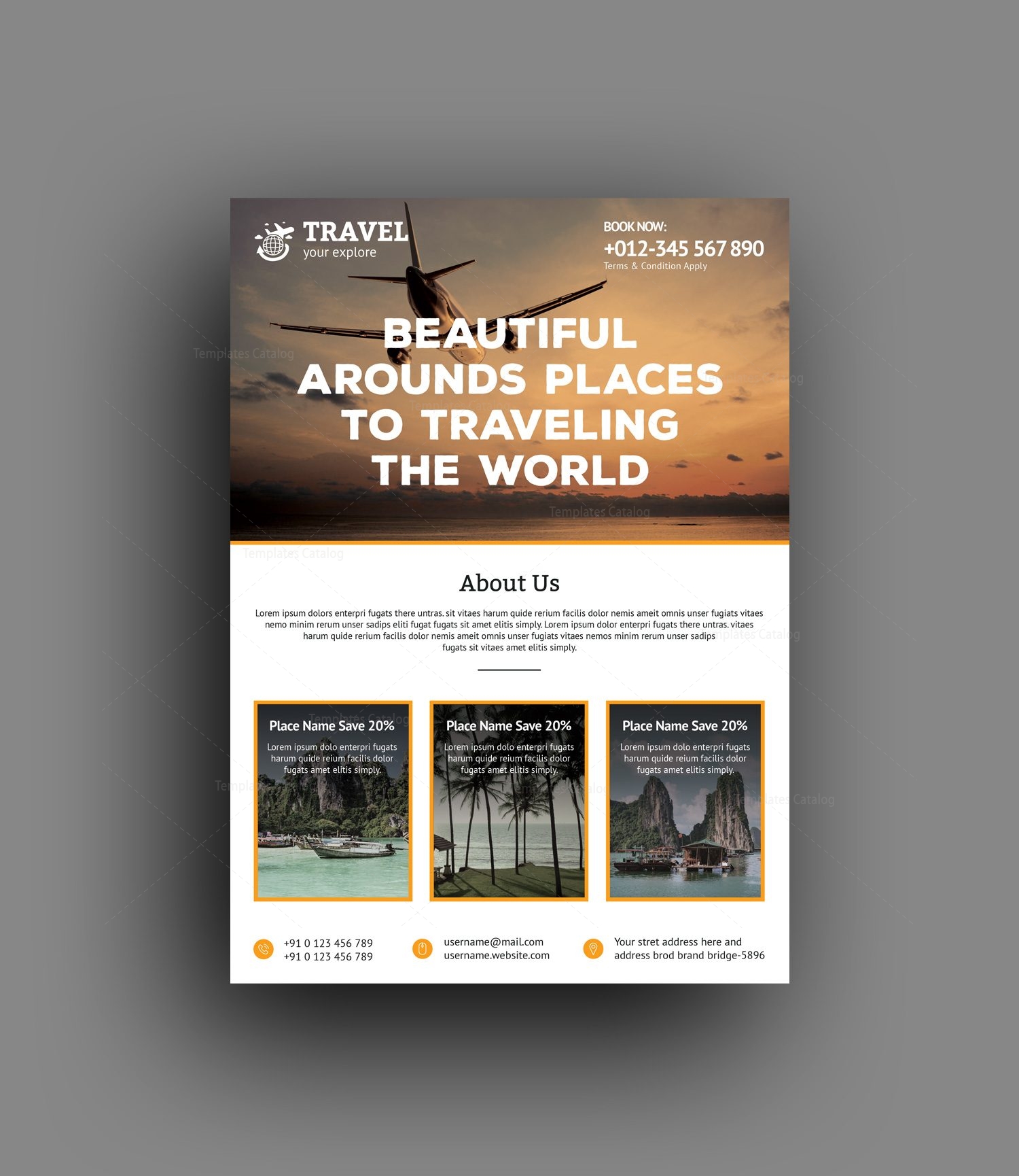 zeus travel agency flyer design template 001476 template catalog