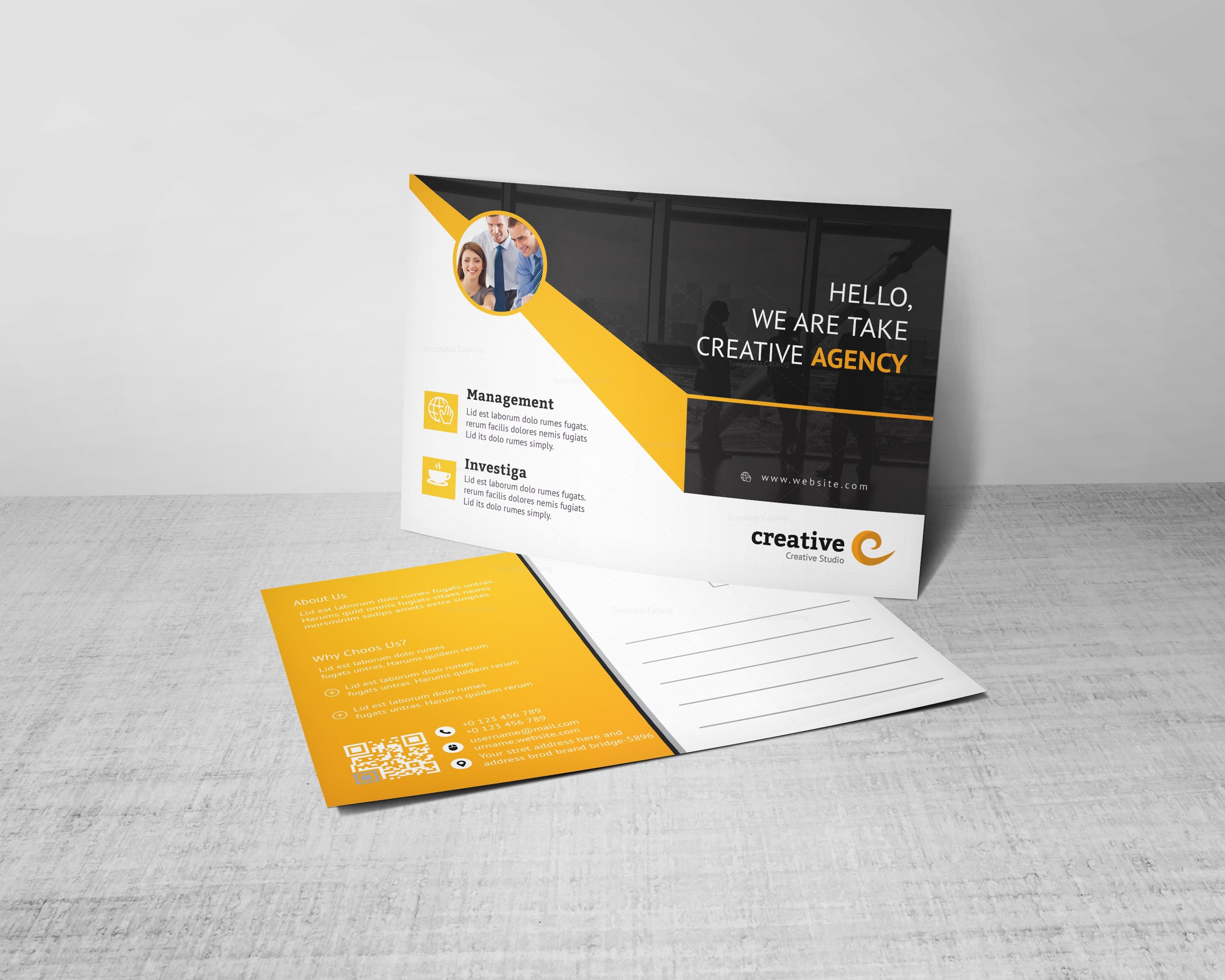 Ares Professional Corporate Postcard Template 001545 Template Catalog Professional Postcard Templates
