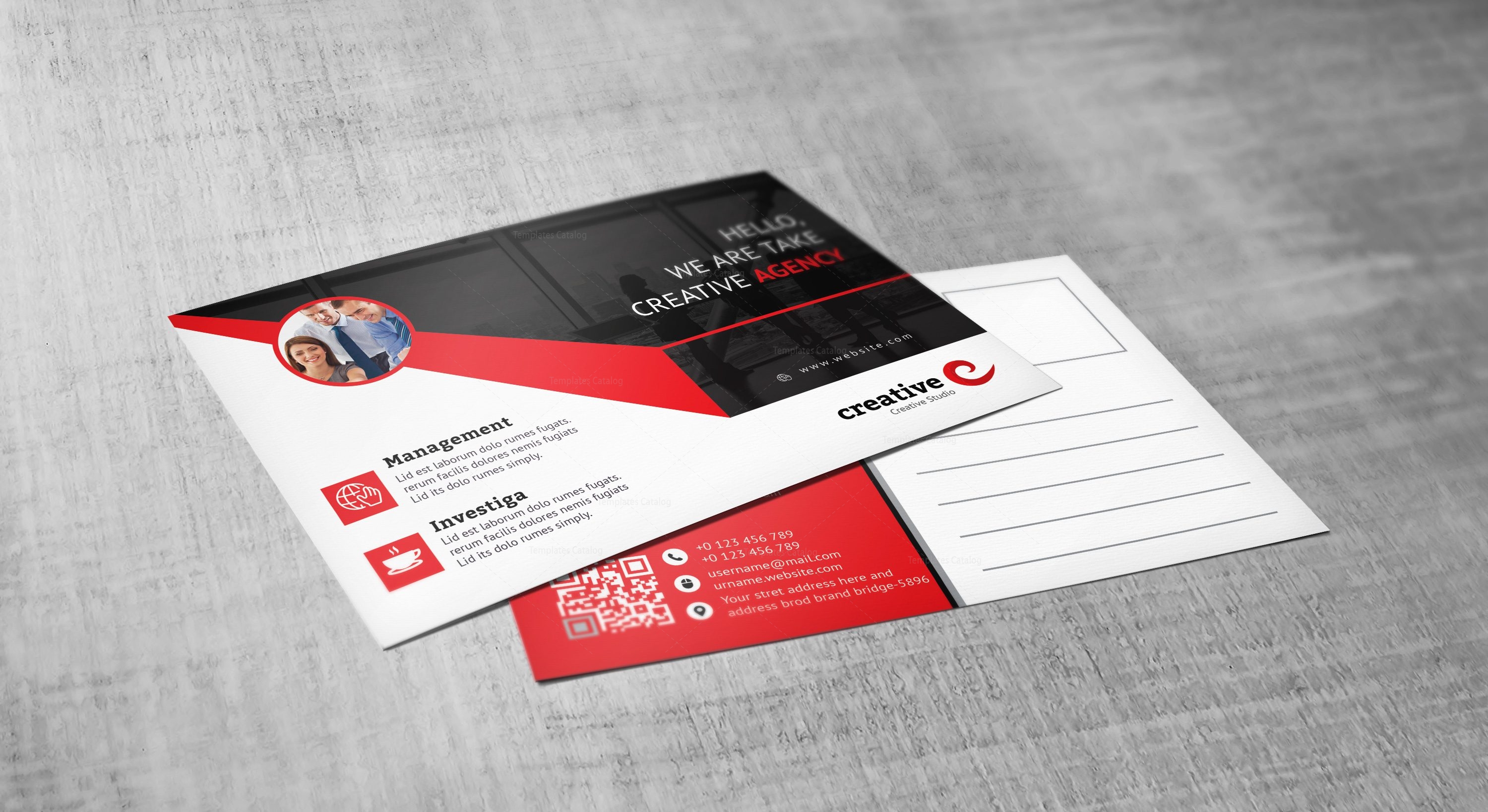 Ares Professional Corporate Postcard Template 001545 Template Catalog Professional Postcard Templates