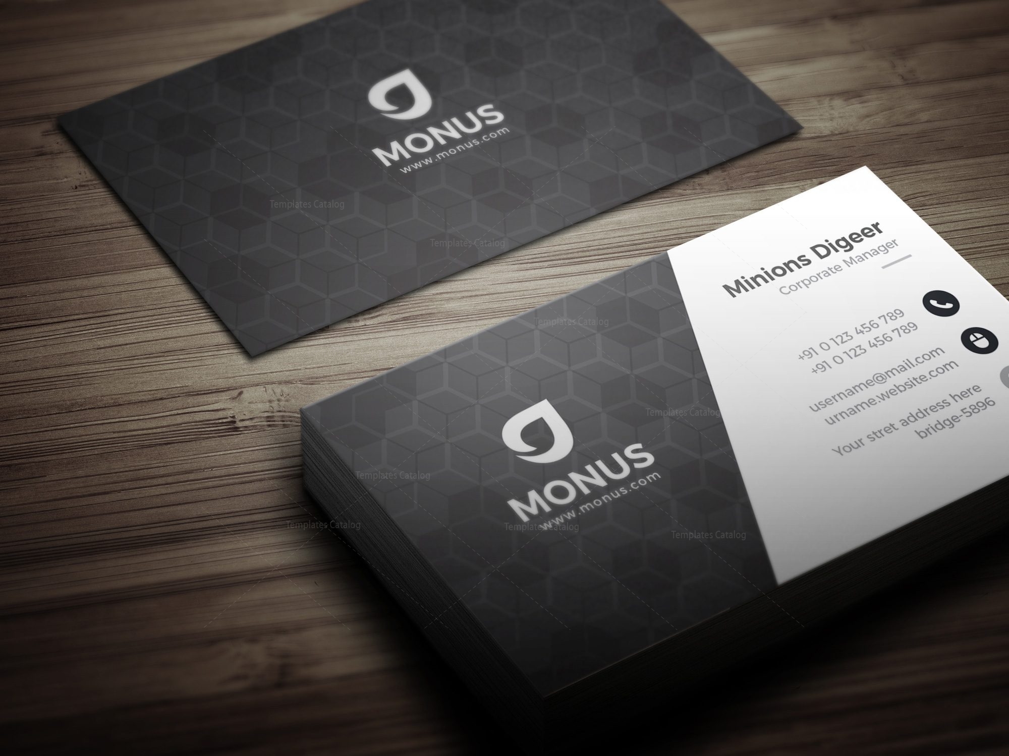 <strong>Business Card</strong> Layout with <strong>Black</strong> Background. Buy this stock ... Black business card template