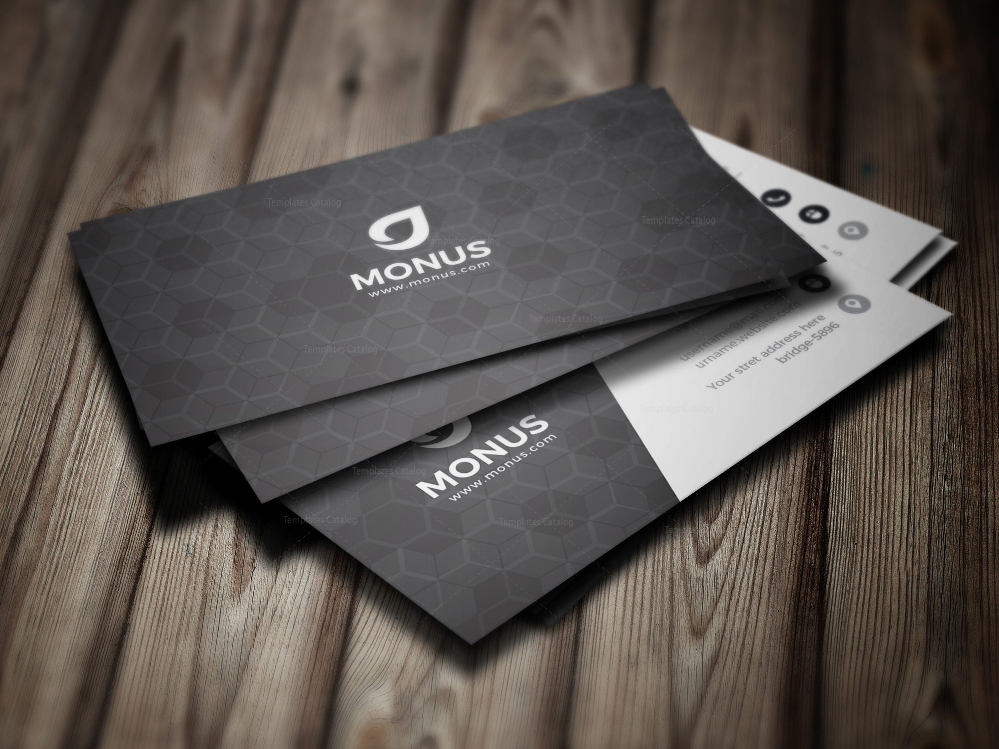 Free Black and White Corporate Business Card Template Black business card template