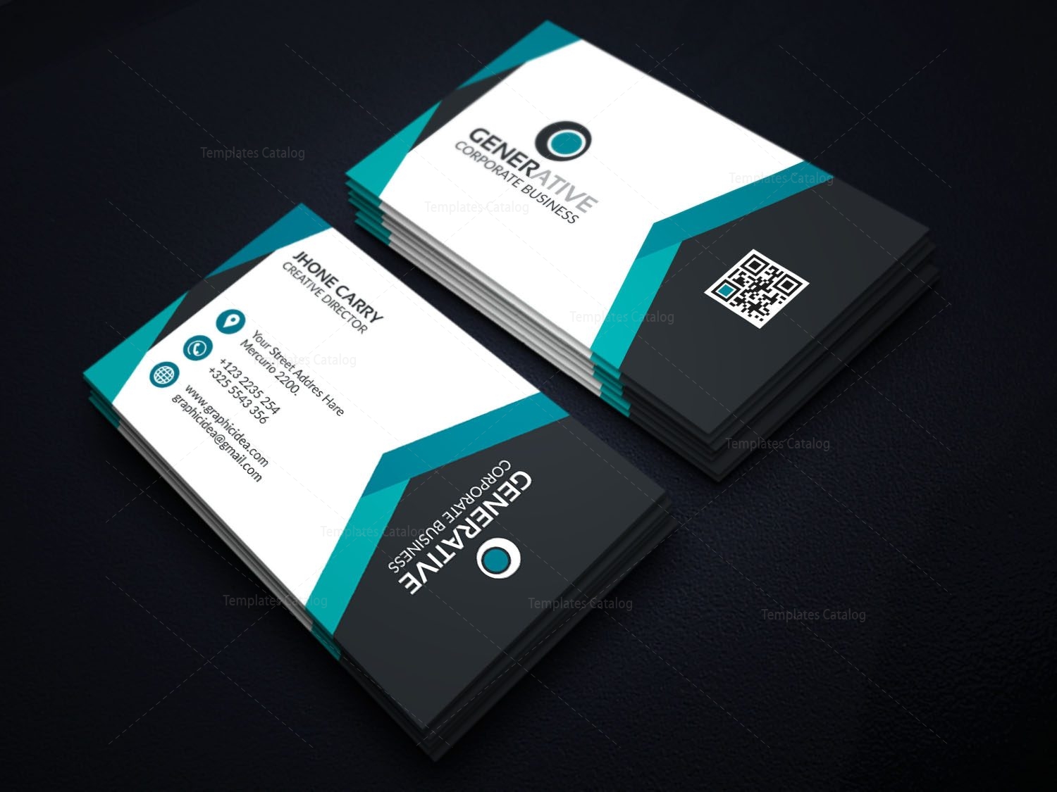 Eps Modern Business Card Design Template 001595 Catalog Eps Modern Business Card Design Template 4