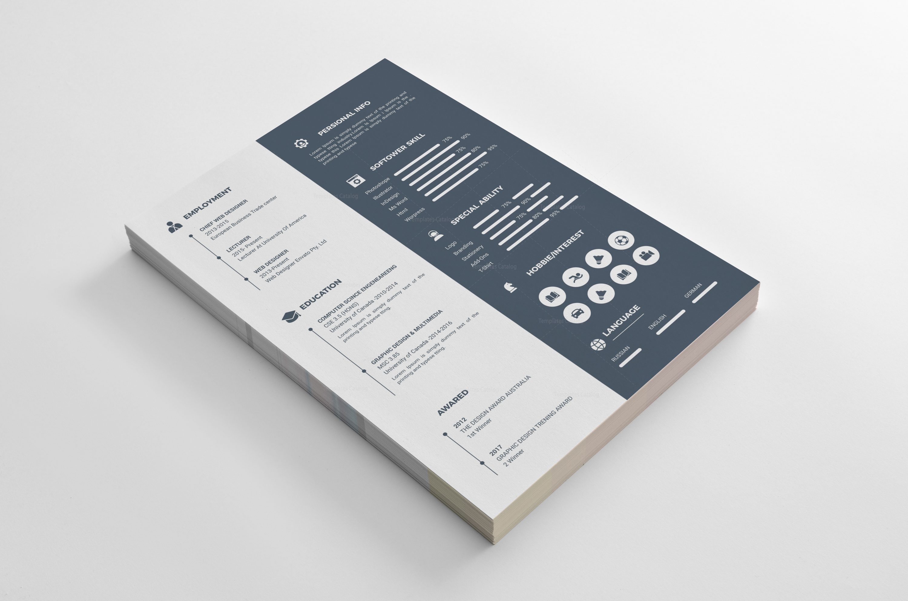 Houston Professional Resume Design Template 001670 - Template Catalog