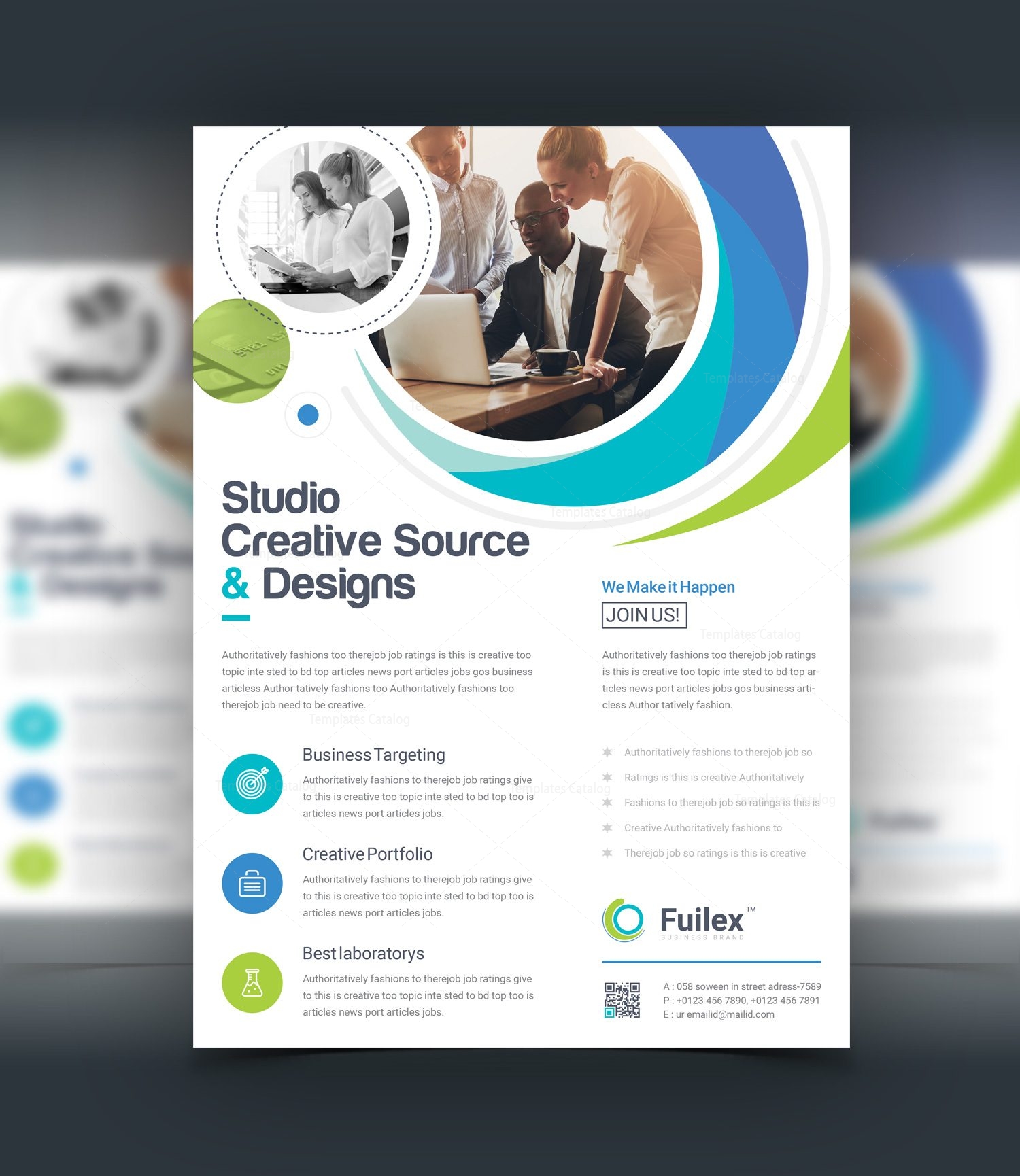 hypnosis creative business flyer design template 001528 template