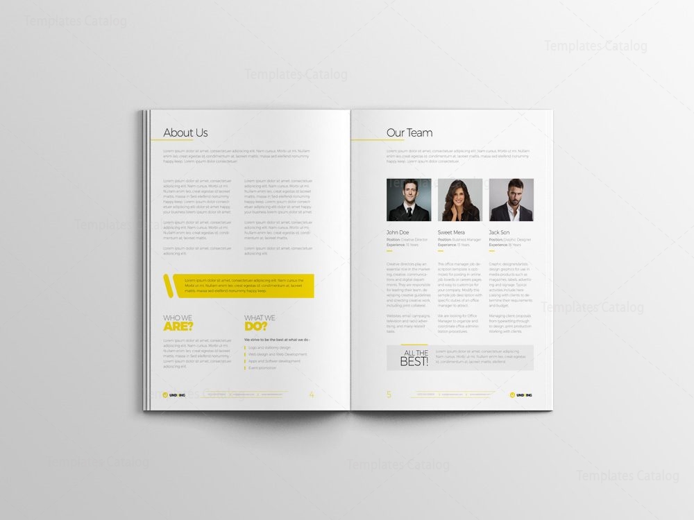 indd elegant business bi fold brochure design template 001584
