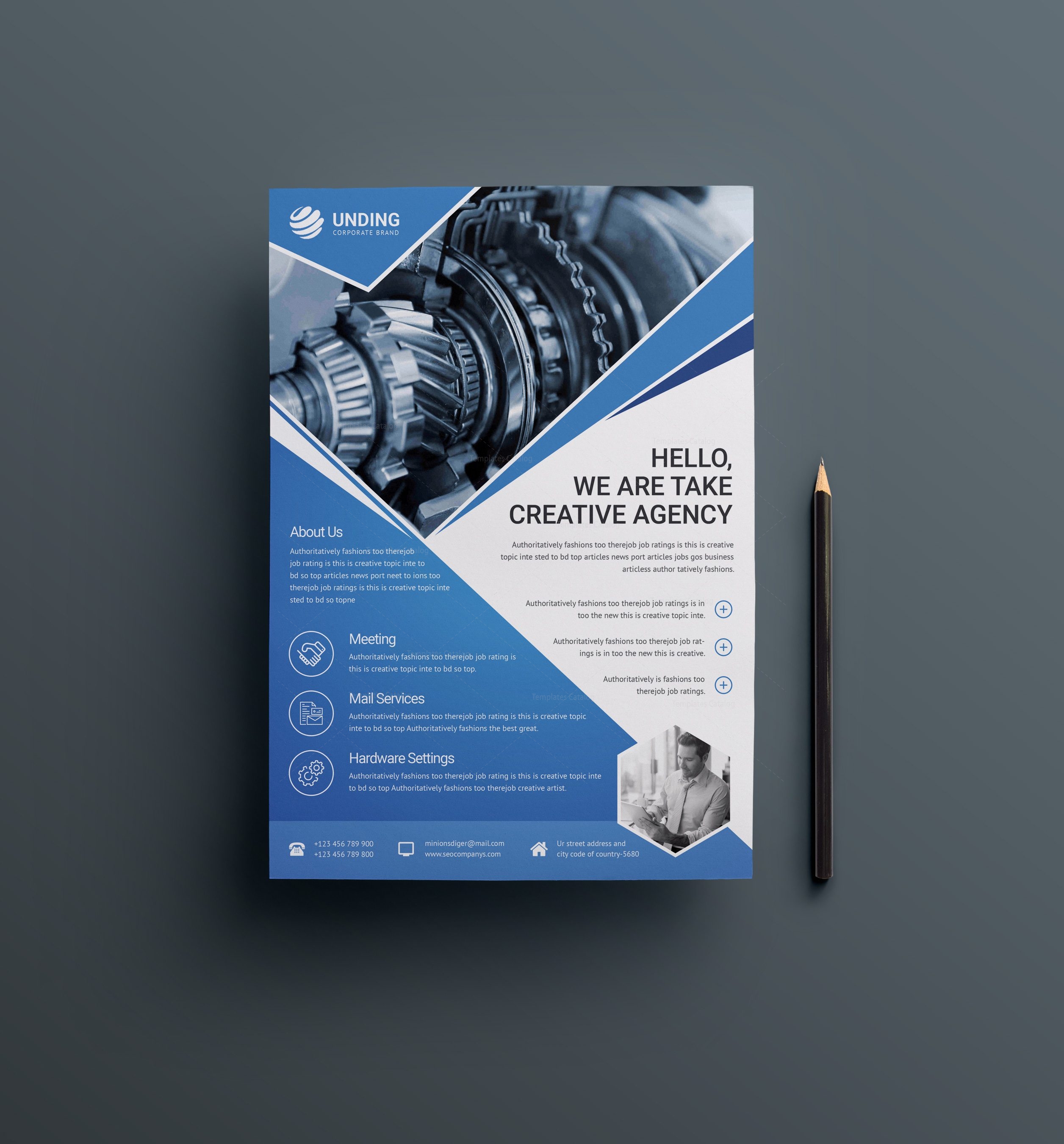Industry Professional Business Flyer Design Template 001522 - Template