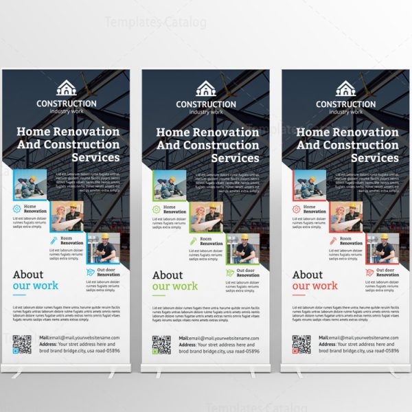 modern construction roll up banner template 001573 template catalog