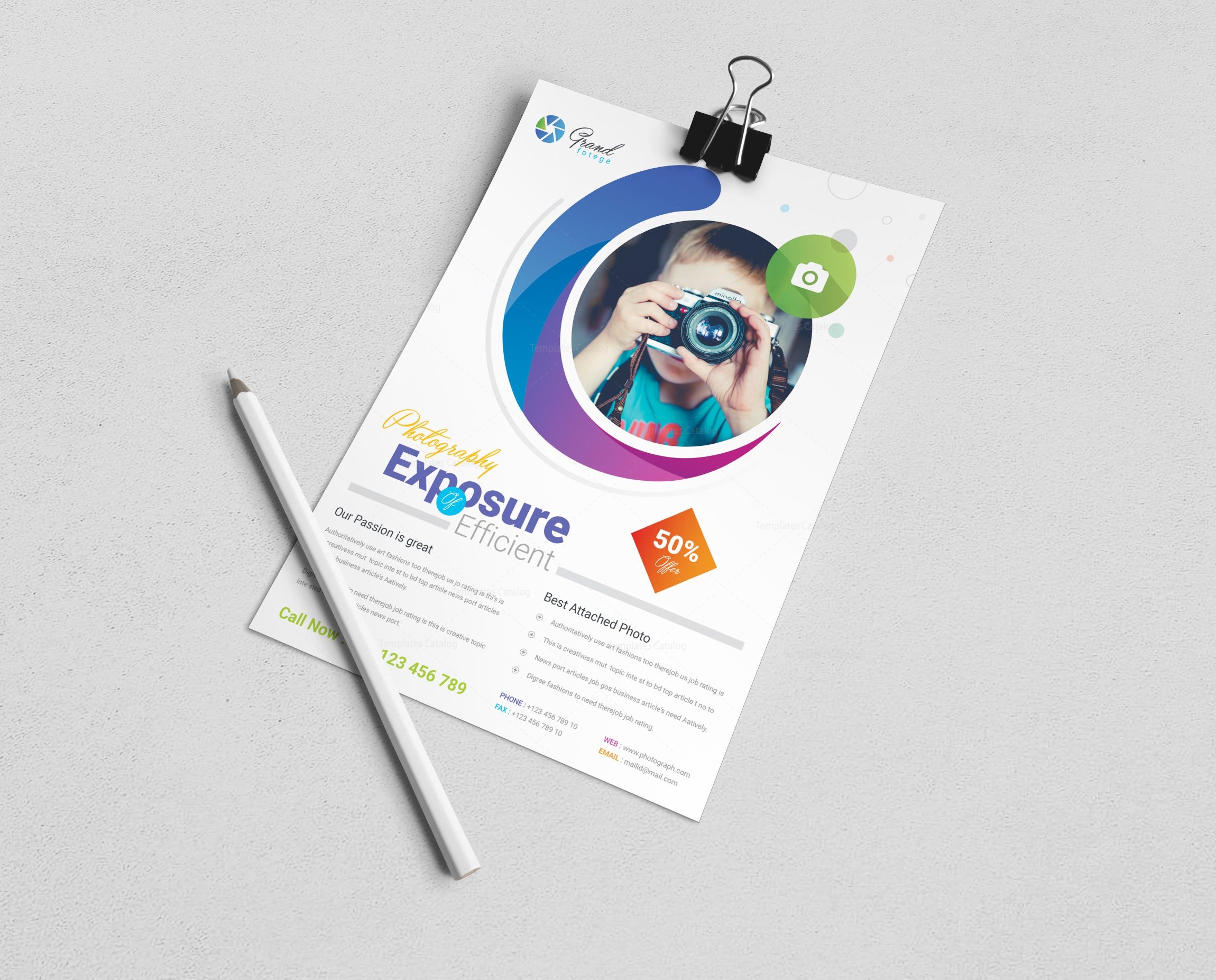 photography business flyer design template 001532 template catalog