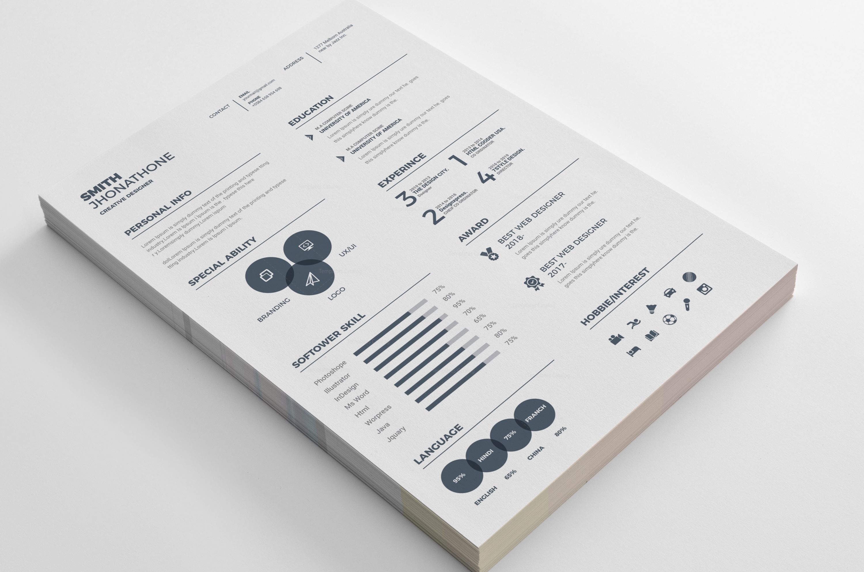 Plain Professional Resume Design Template 001667 Template Catalog Plain Professional Resume Design Template 001667 Template Catalog