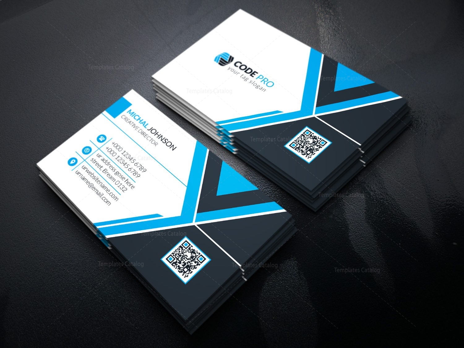 Premium Business Card Design Template In Eps Format 001625 Template Catalog Premium Business Card Templates