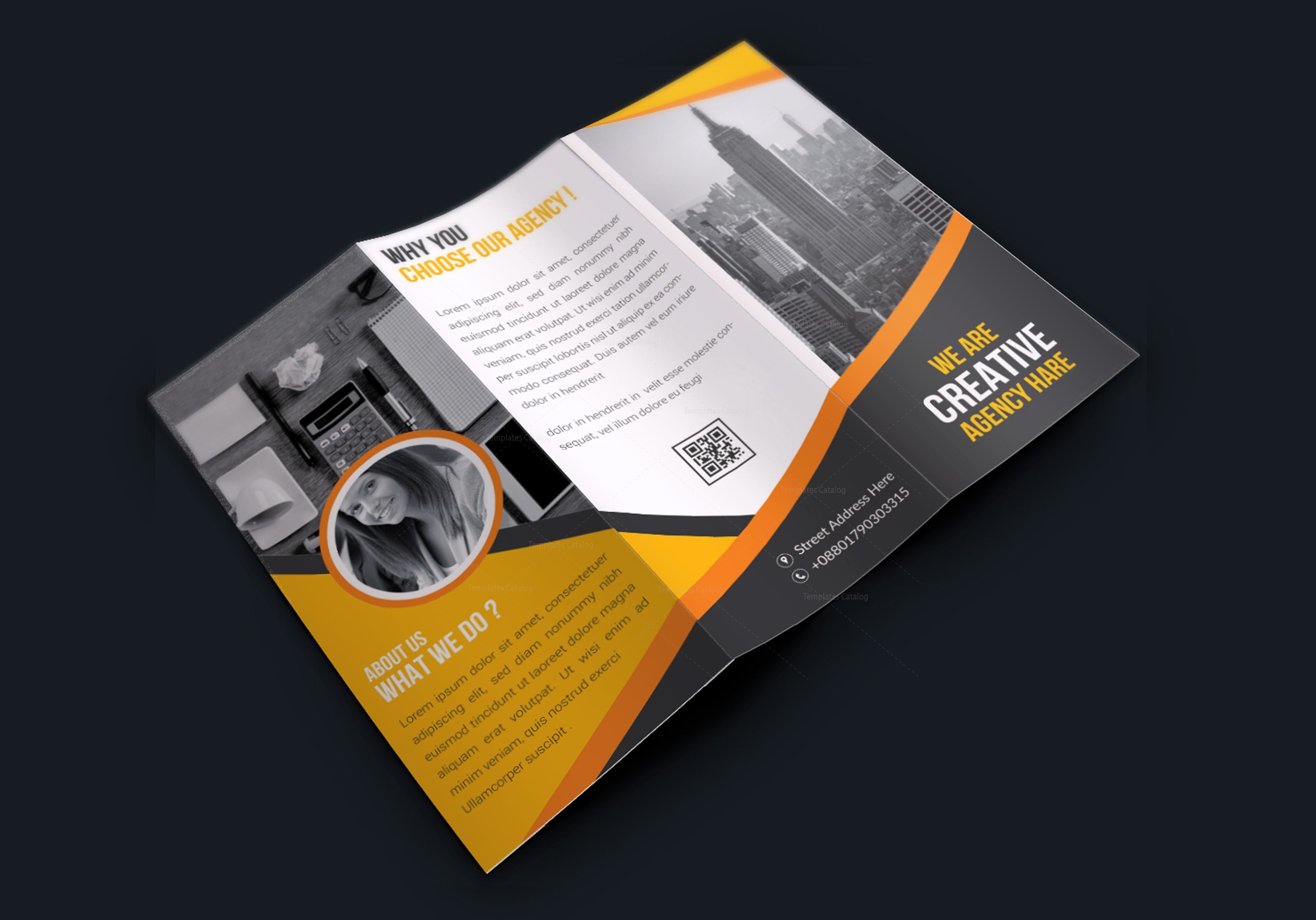 Premium Corporate Creative Tri fold Brochure  Design  001618 
