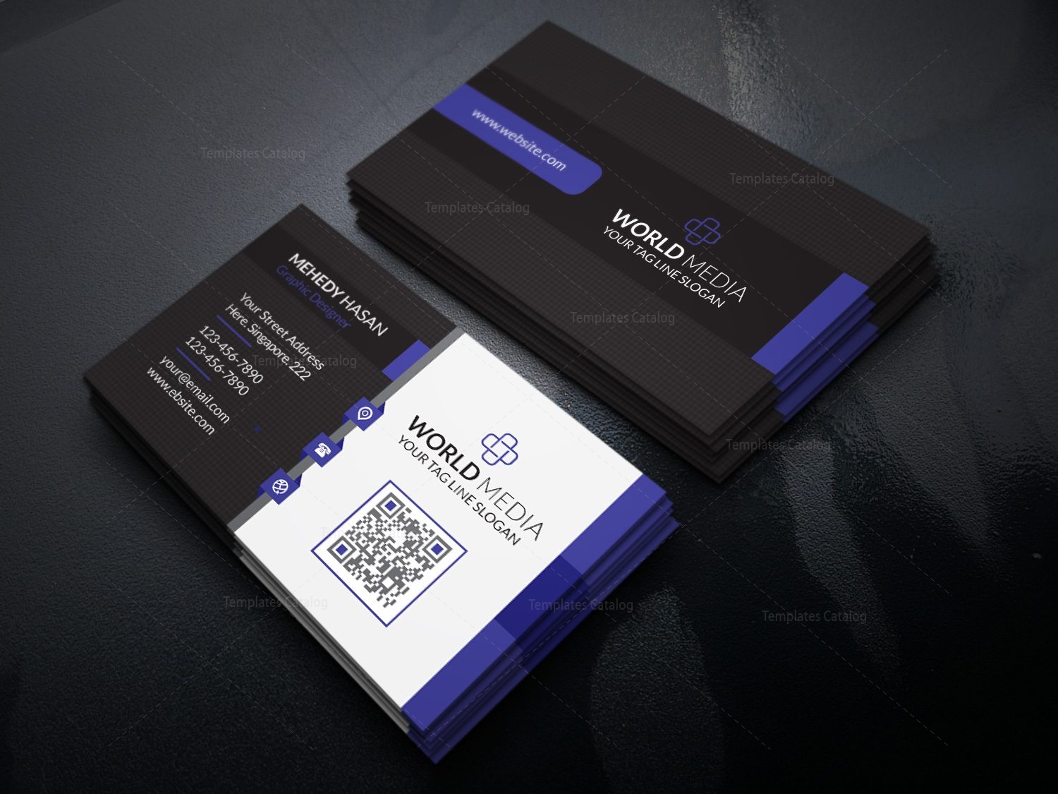 business card sample template