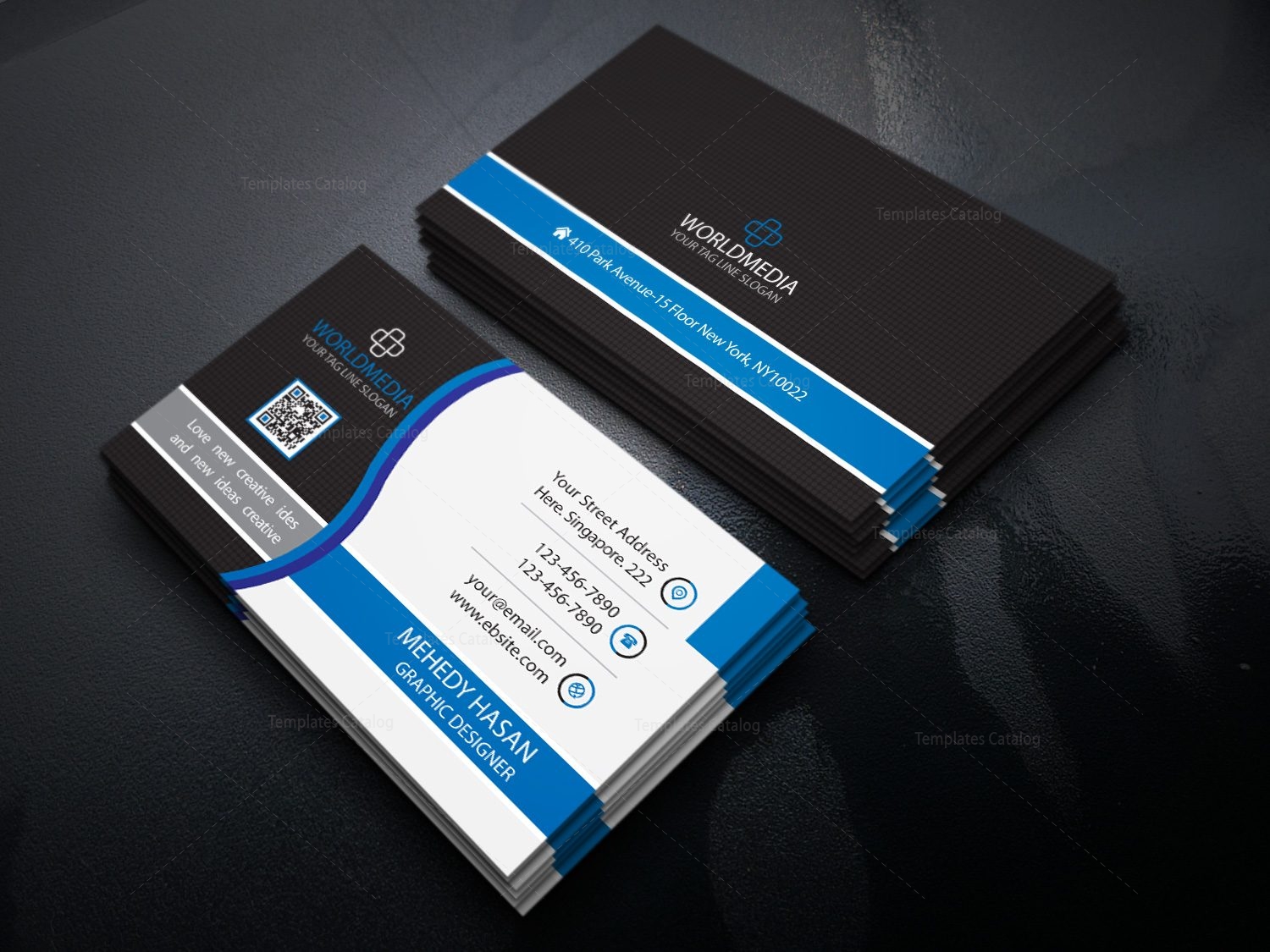 stylish visiting card design template in eps format 001631 visting card format