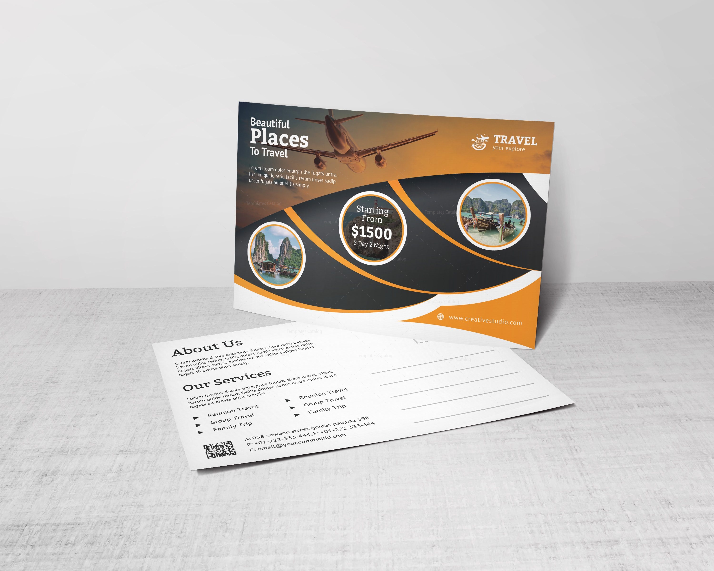postcard design template