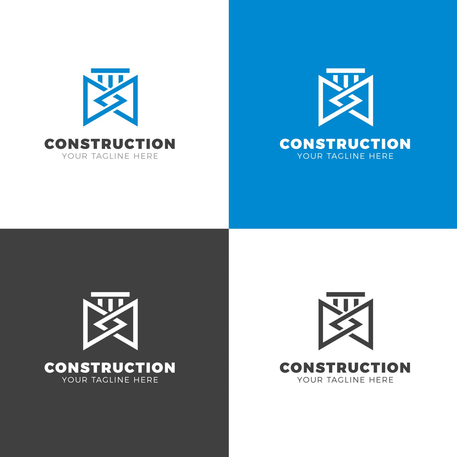 Construction Company Creative Logo Design Template 001839 - Template