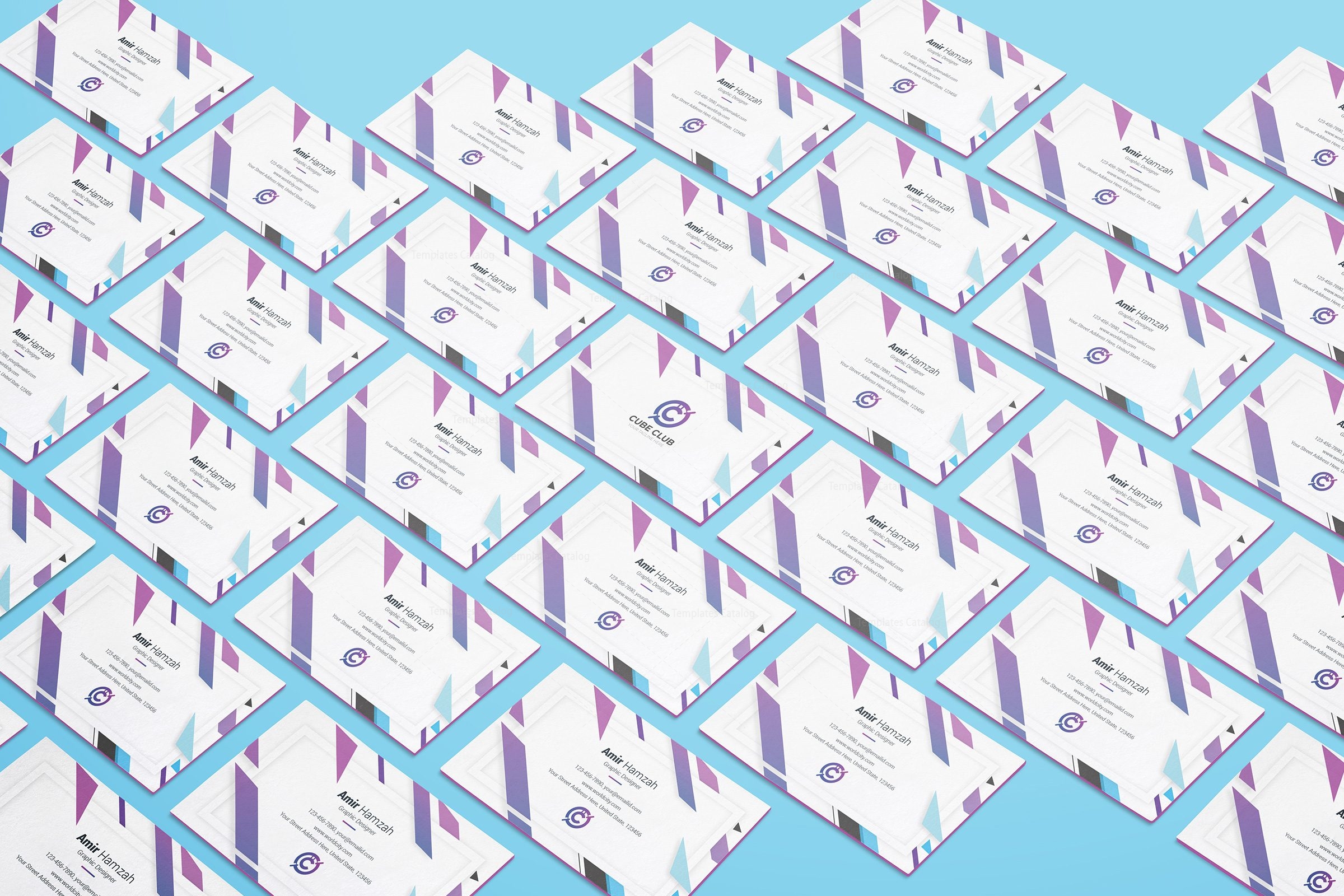 Cube Club Business Card Design Template 4 Template Catalog